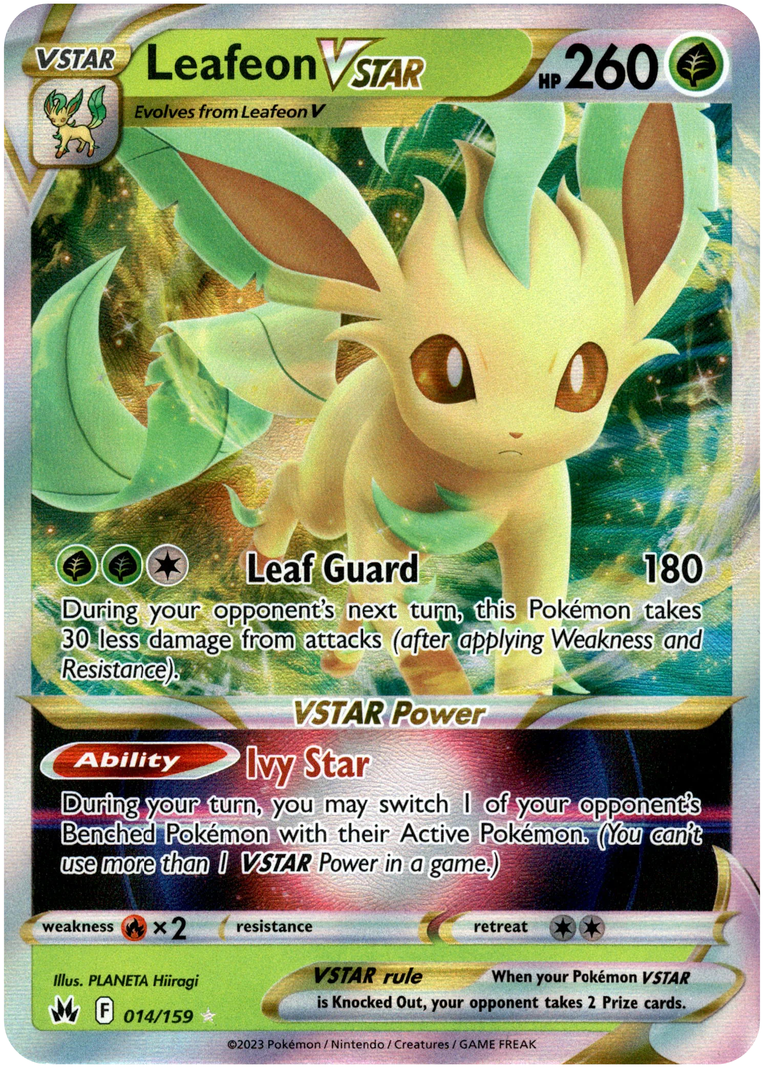 Leafeon VSTAR - 014/159 - Crown Zenith