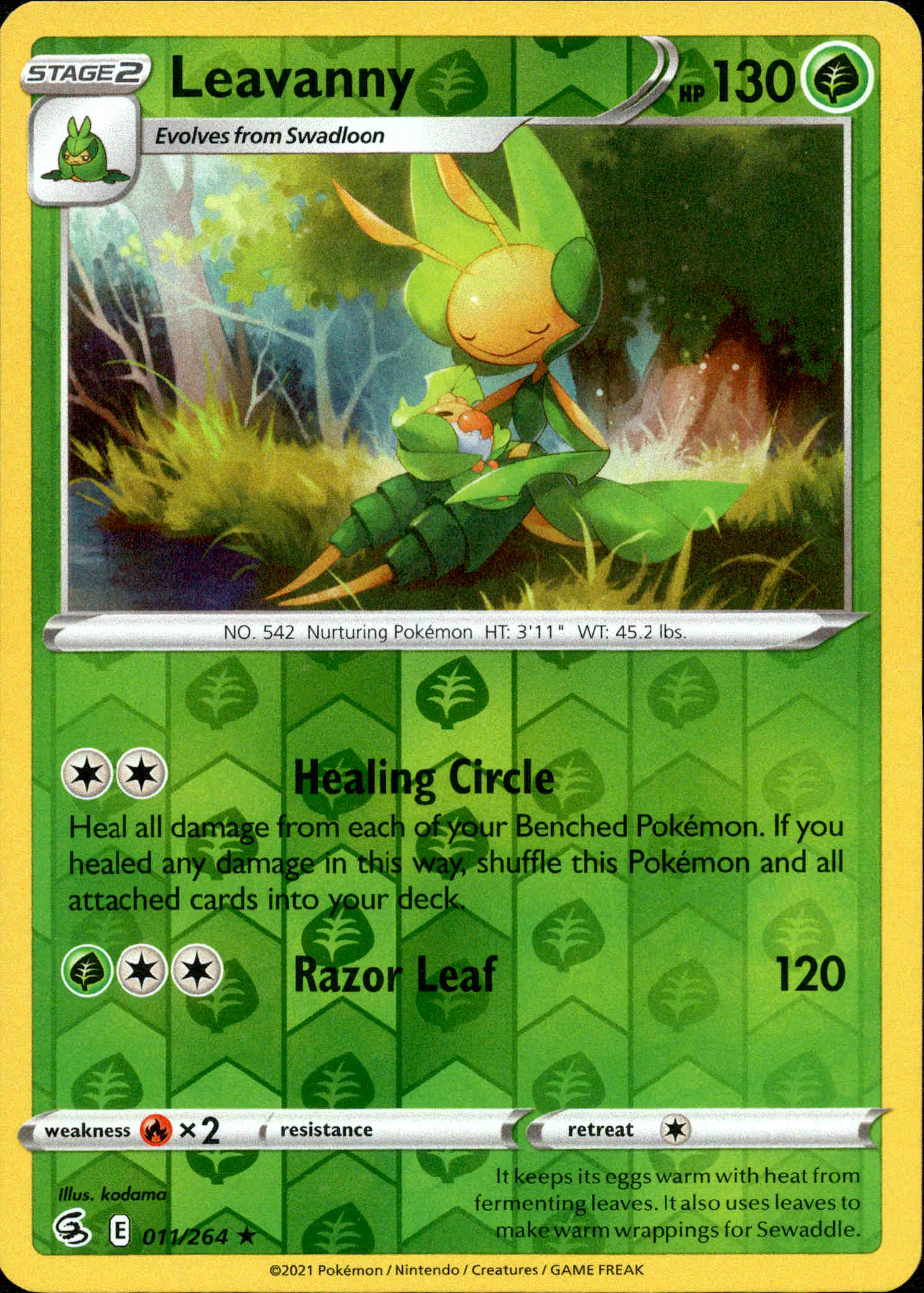 Leavanny - 011/264 - Fusion Strike - Reverse Holo