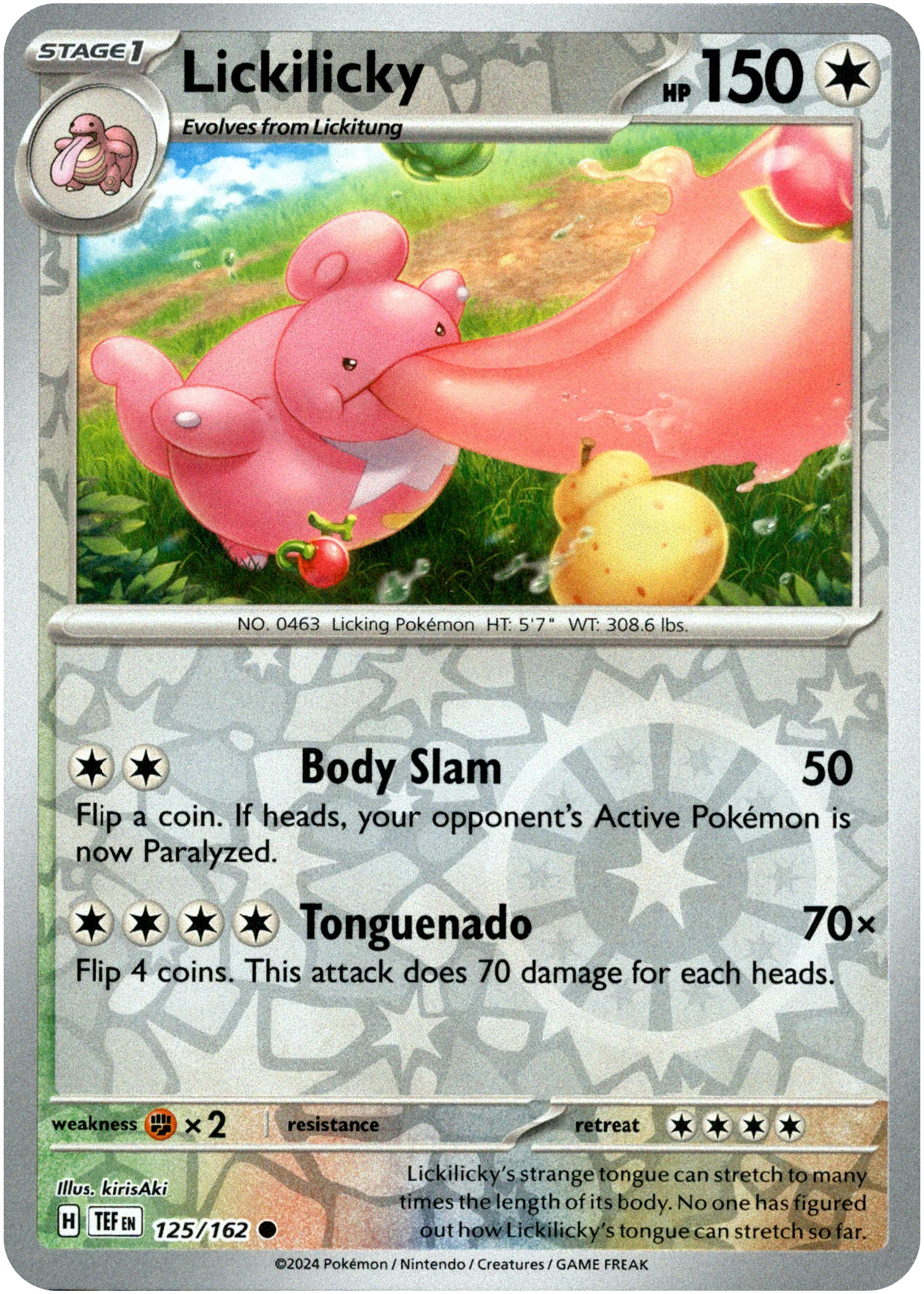 Lickilicky - 125/162 - Temporal Forces - Reverse Holo