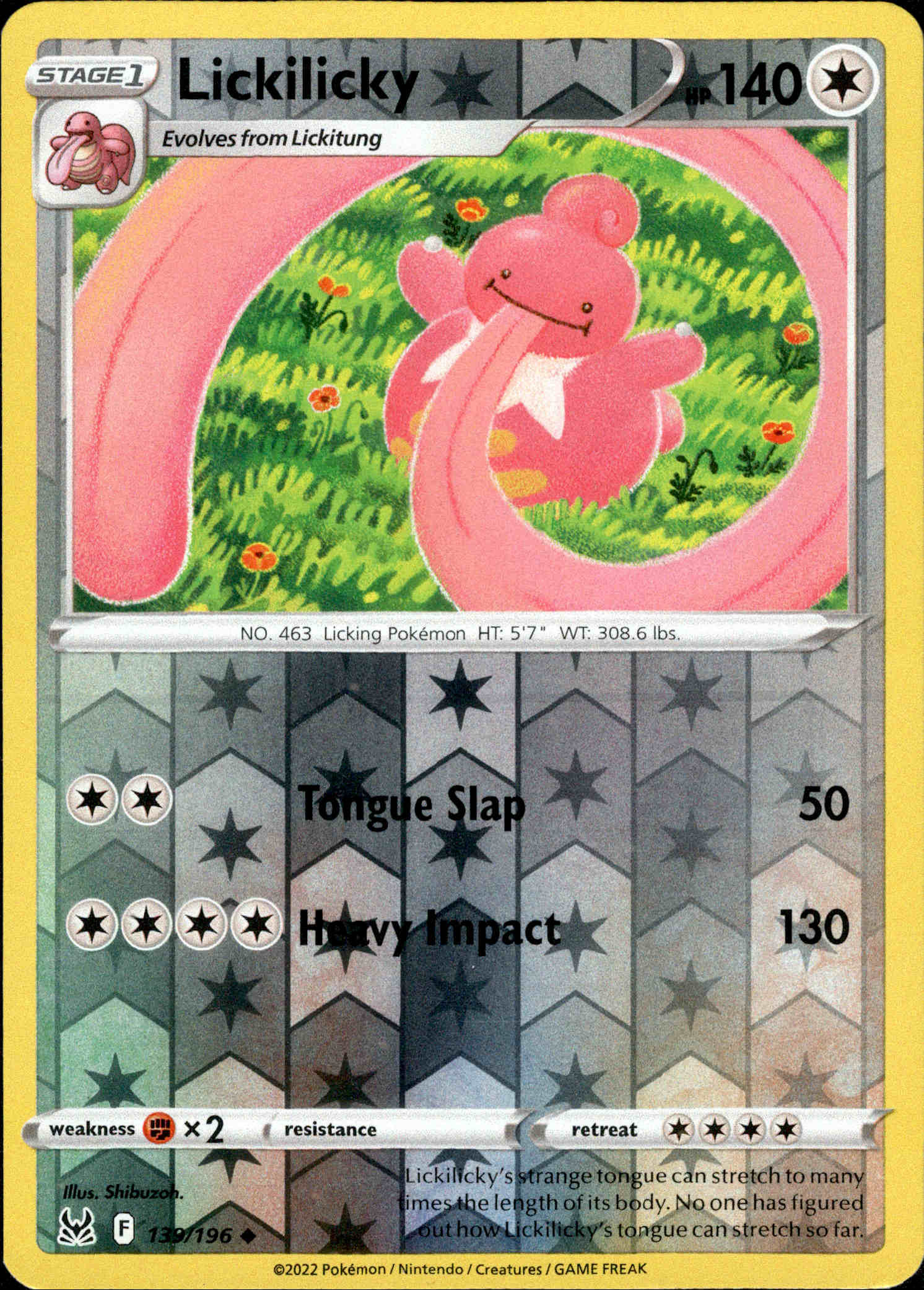 Lickilicky - 139/196 - Lost Origin - Reverse Holo