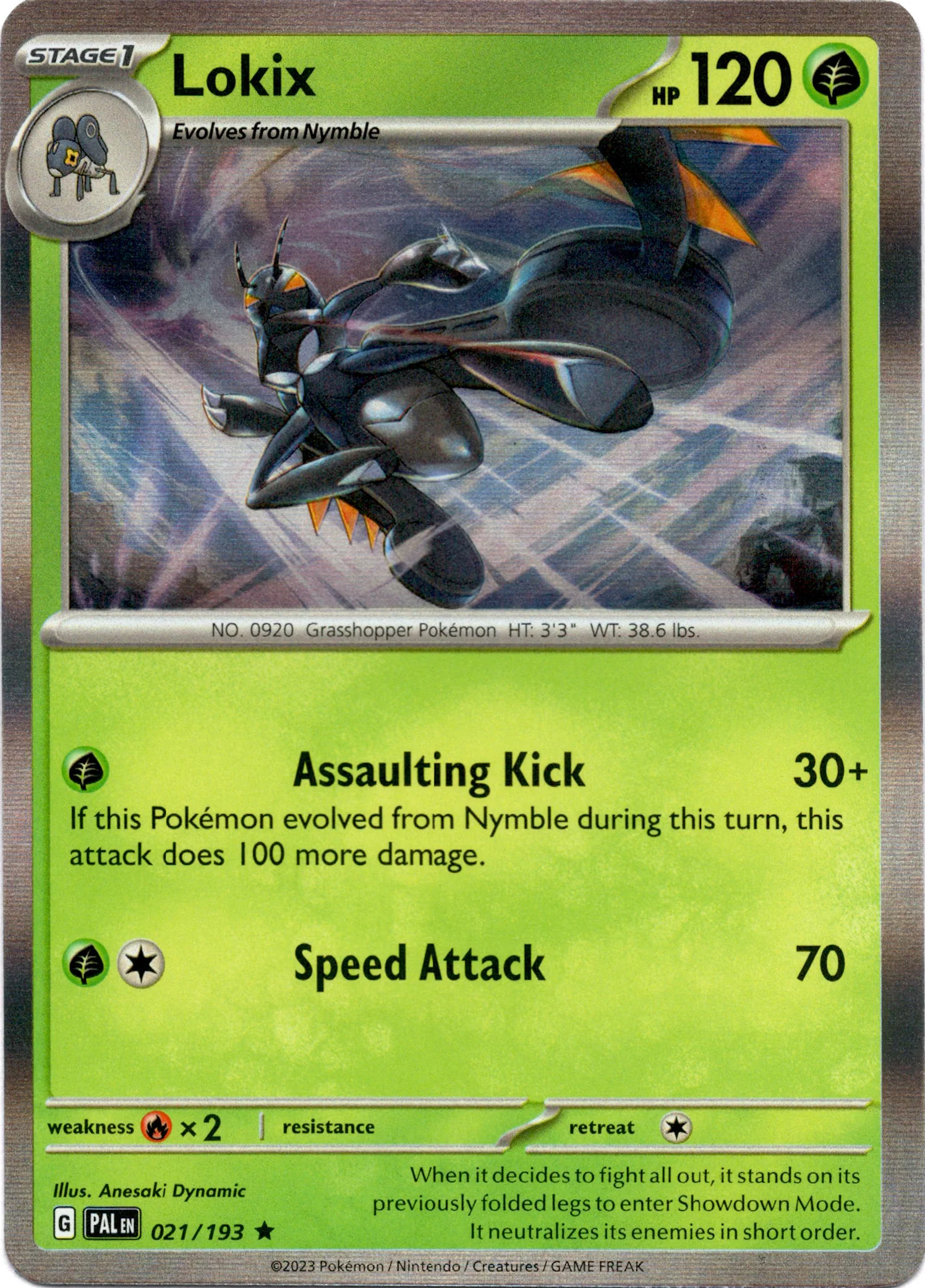 Lokix - 021/193 - Paldea Evolved - Holo
