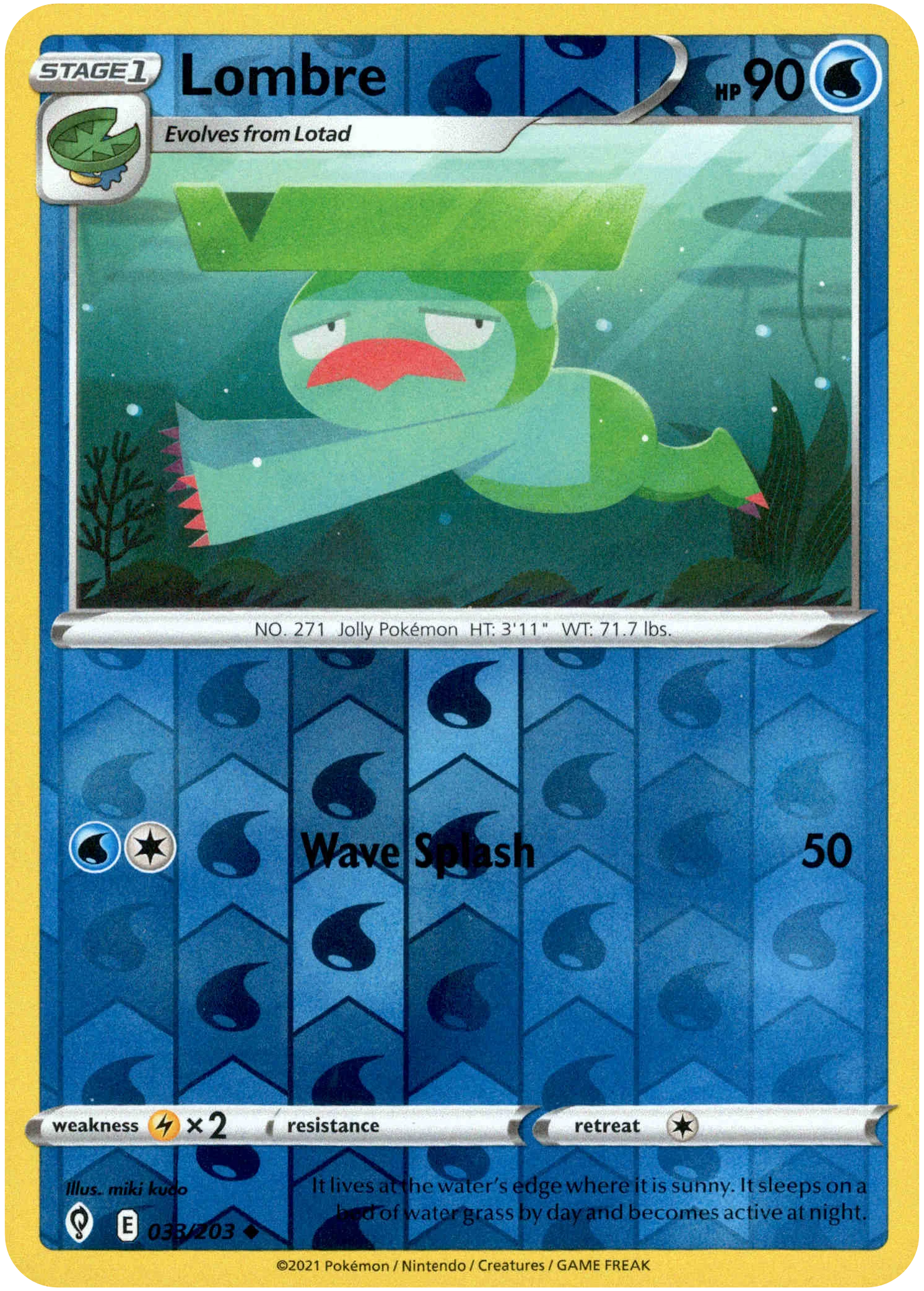 Lombre - 033/203 - Evolving Skies - Reverse Holo