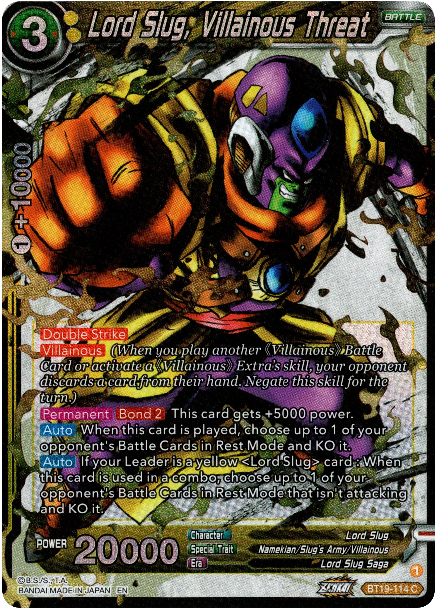 Lord Slug, Villainous Threat - BT19-114 - Fighter's Ambition - Foil