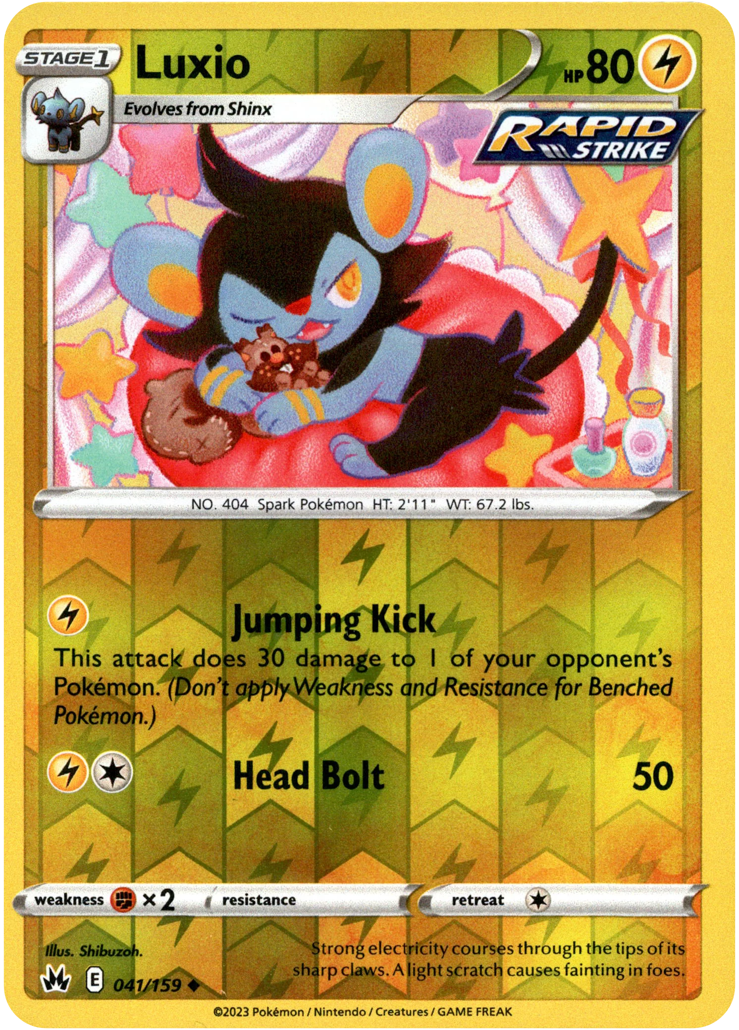 Luxio - 041/159 - Crown Zenith - Reverse Holo