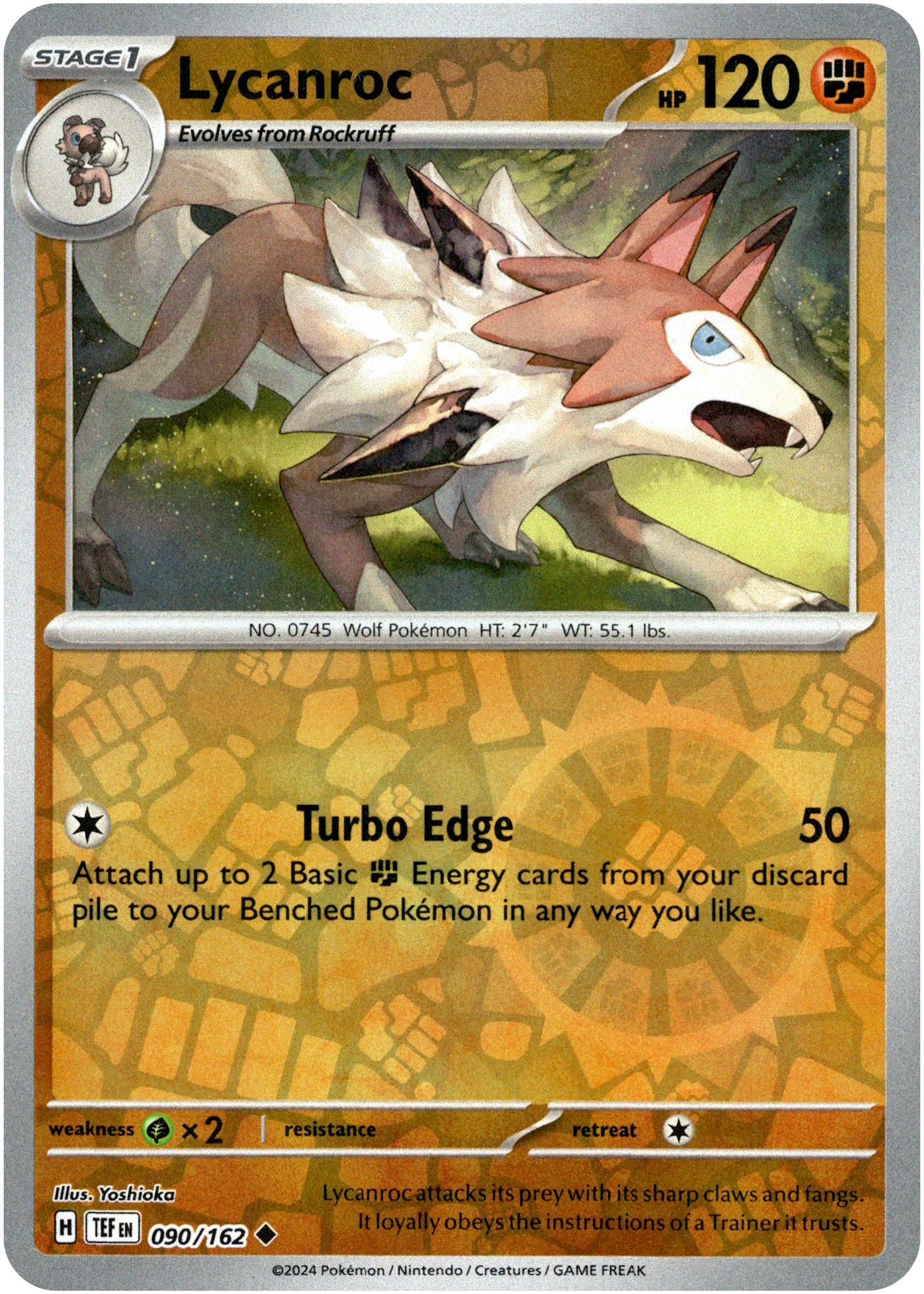 Lycanroc - 090/162 - Temporal Forces - Reverse Holo