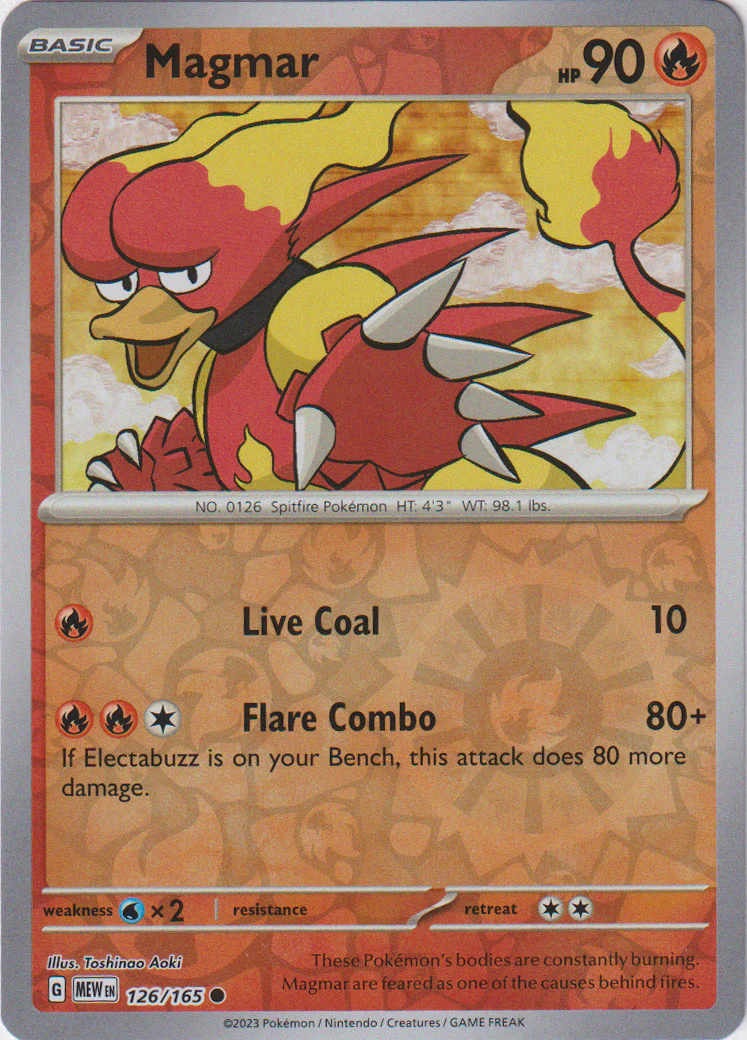 Magmar - 126/165 - Scarlet & Violet 151 - Reverse Holo