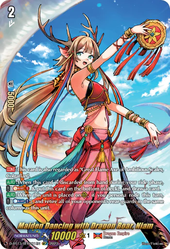Maiden Dancing with Dragon Roar, Niam - D-BT13/SECP01EN - Flight of Chakrabarthi