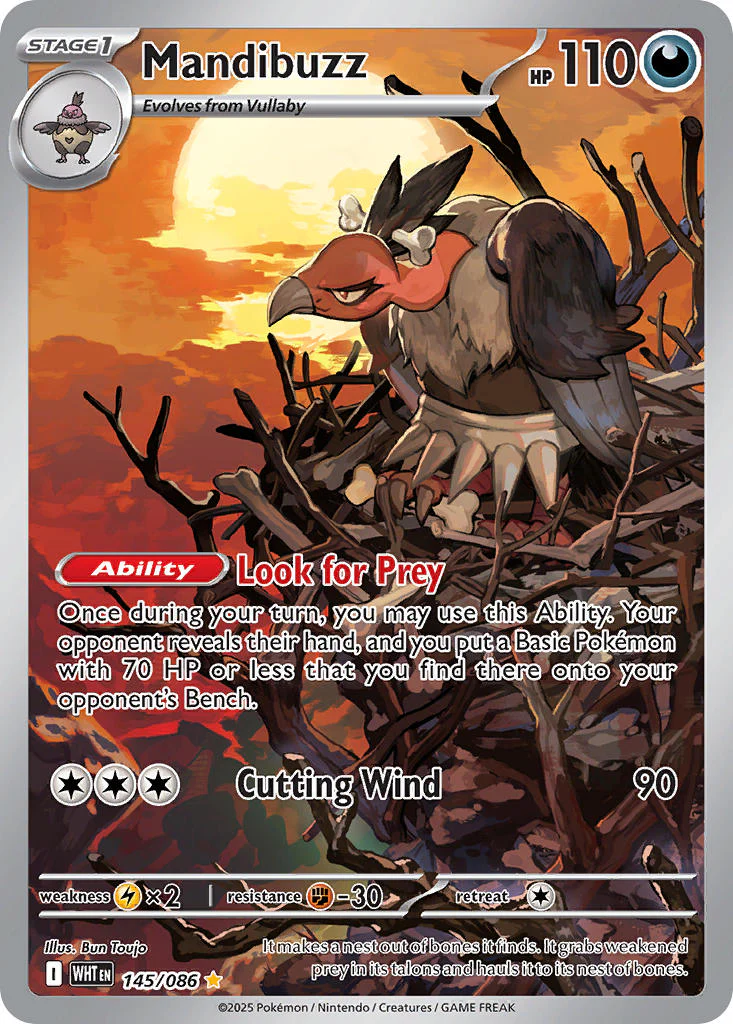 Mandibuzz - 145/086 - White Flare - Holo