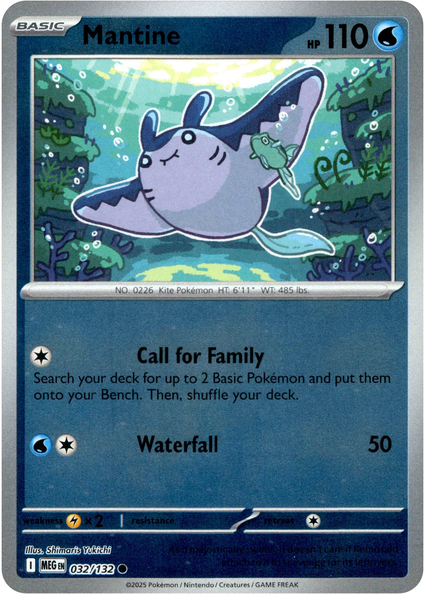 Mantine - 032/132 - Mega Evolution - Reverse Holo