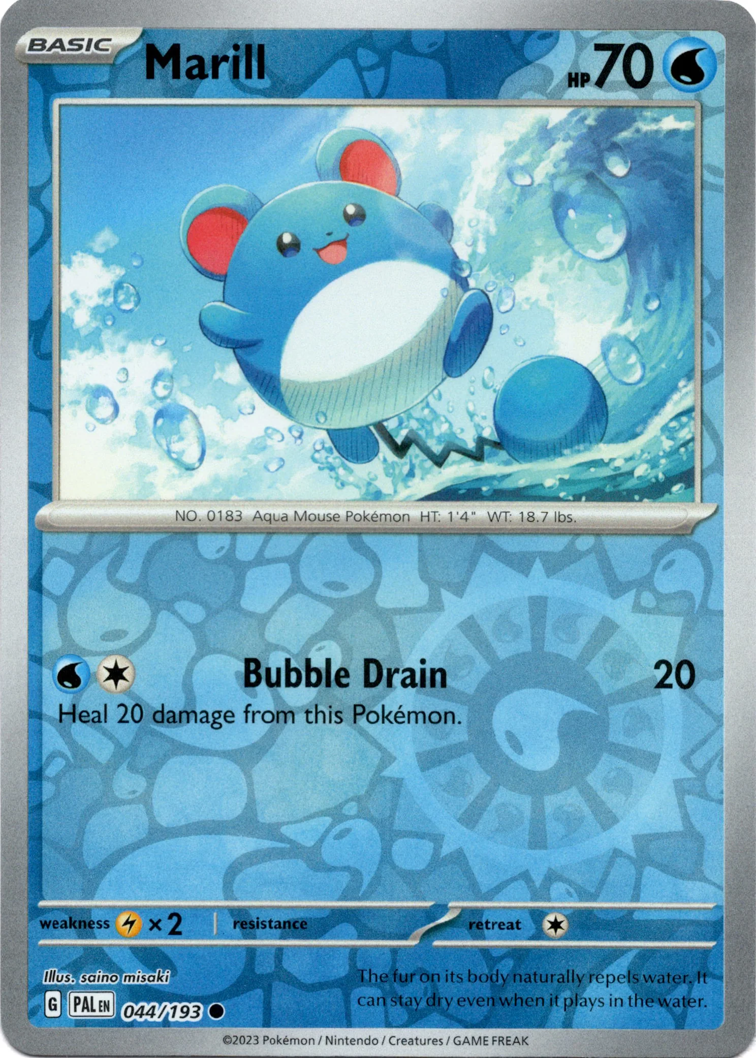 Marill - 044/193 - Paldea Evolved - Reverse Holo