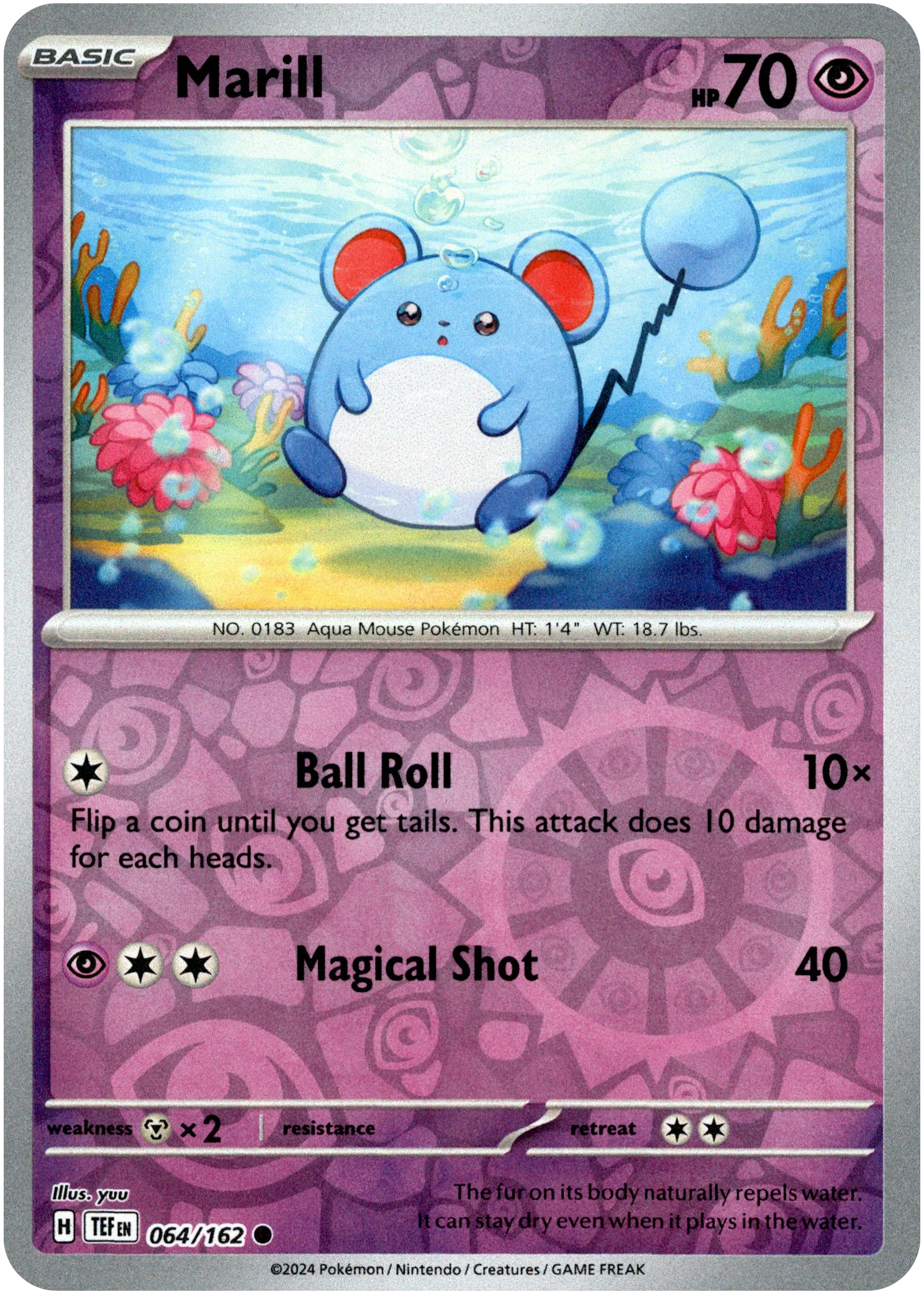 Marill - 064/162 - Temporal Forces - Reverse Holo