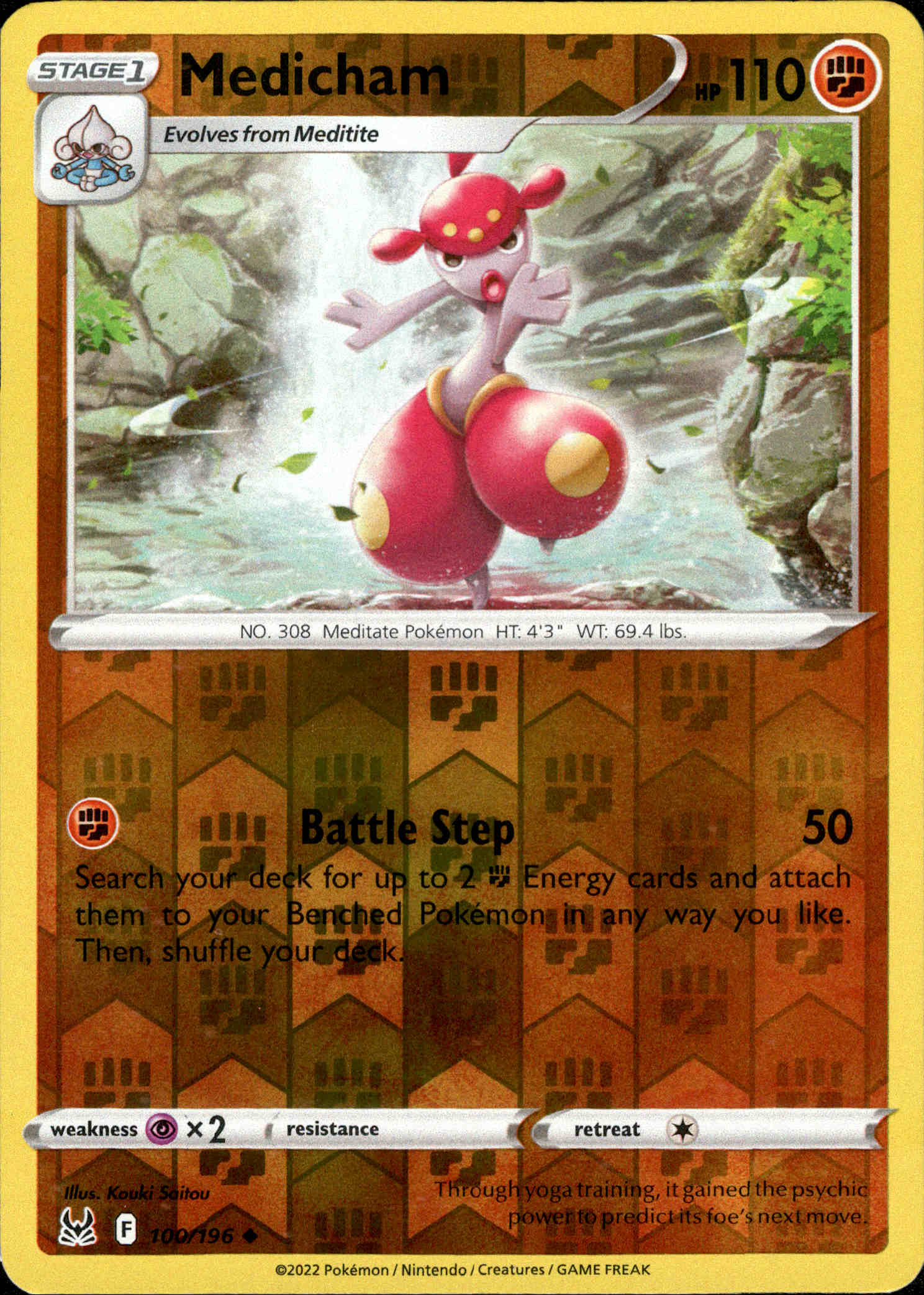 Medicham - 100/196 - Lost Origin - Reverse Holo