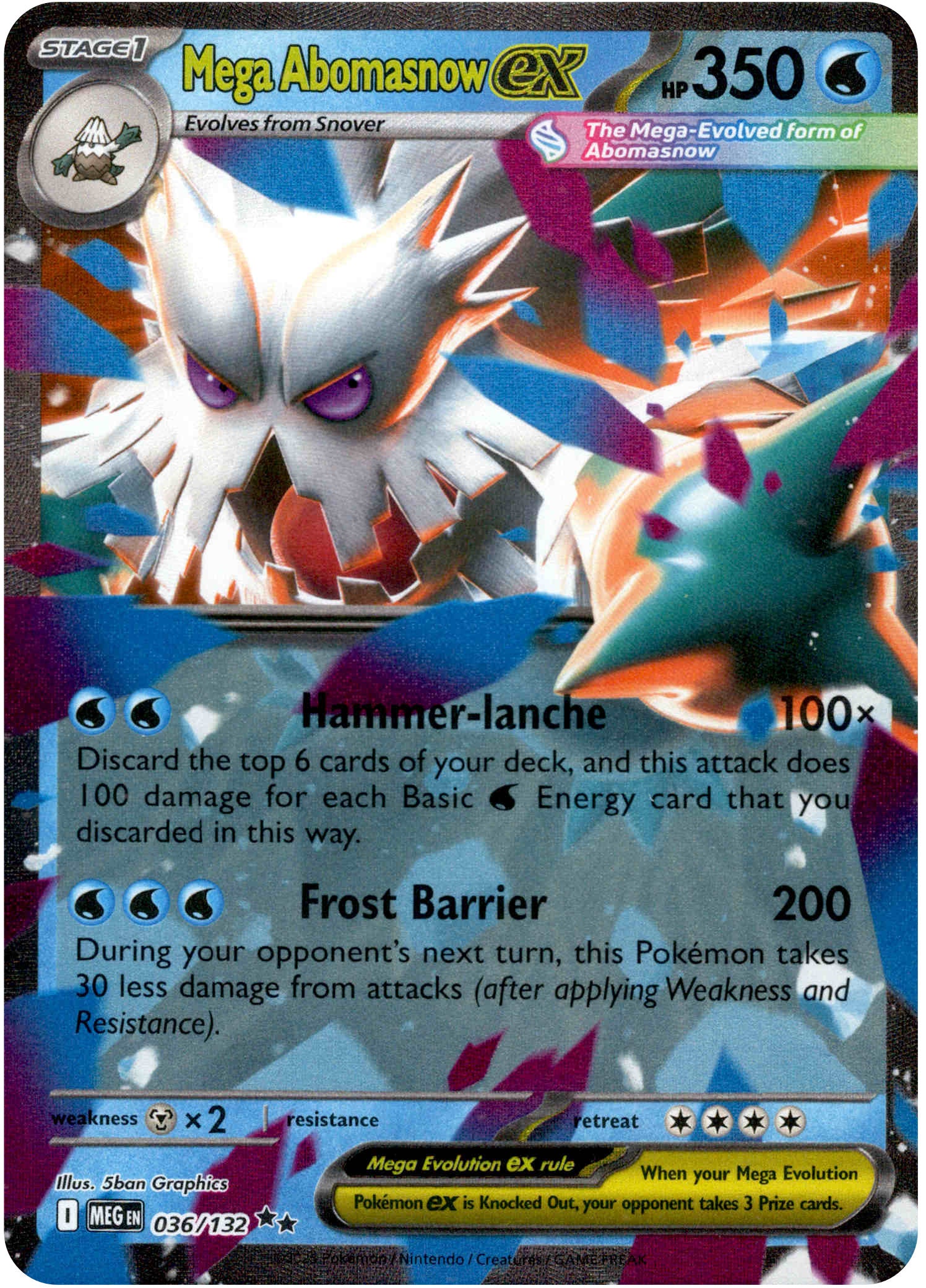 Mega Abomasnow ex - 036/132 - Mega Evolution - Holo