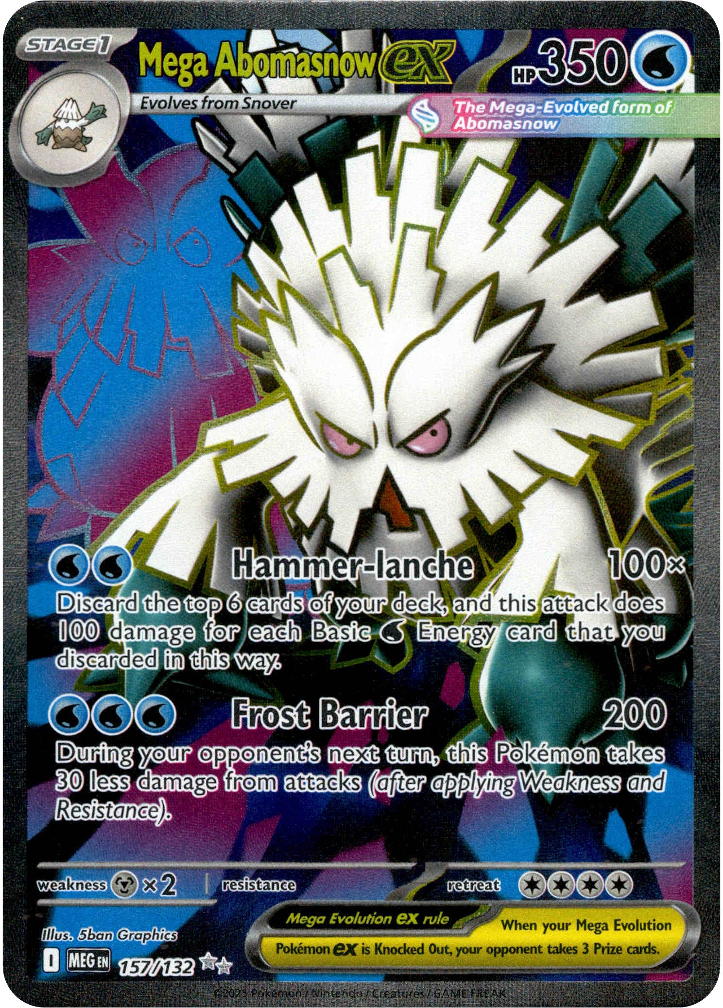Mega Abomasnow ex - 157/132 - Mega Evolution - Holo