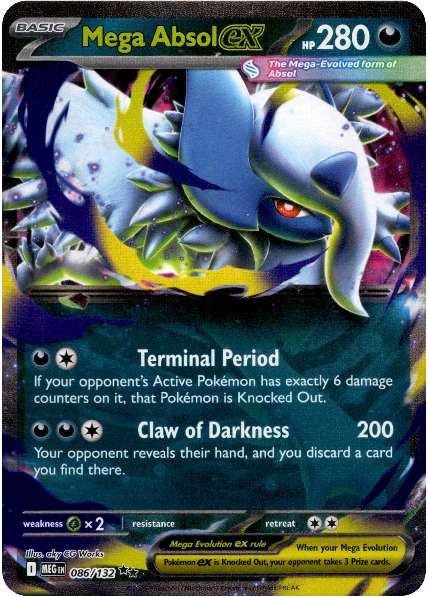 Mega Absol ex - 086/132 - Mega Evolution - Holo