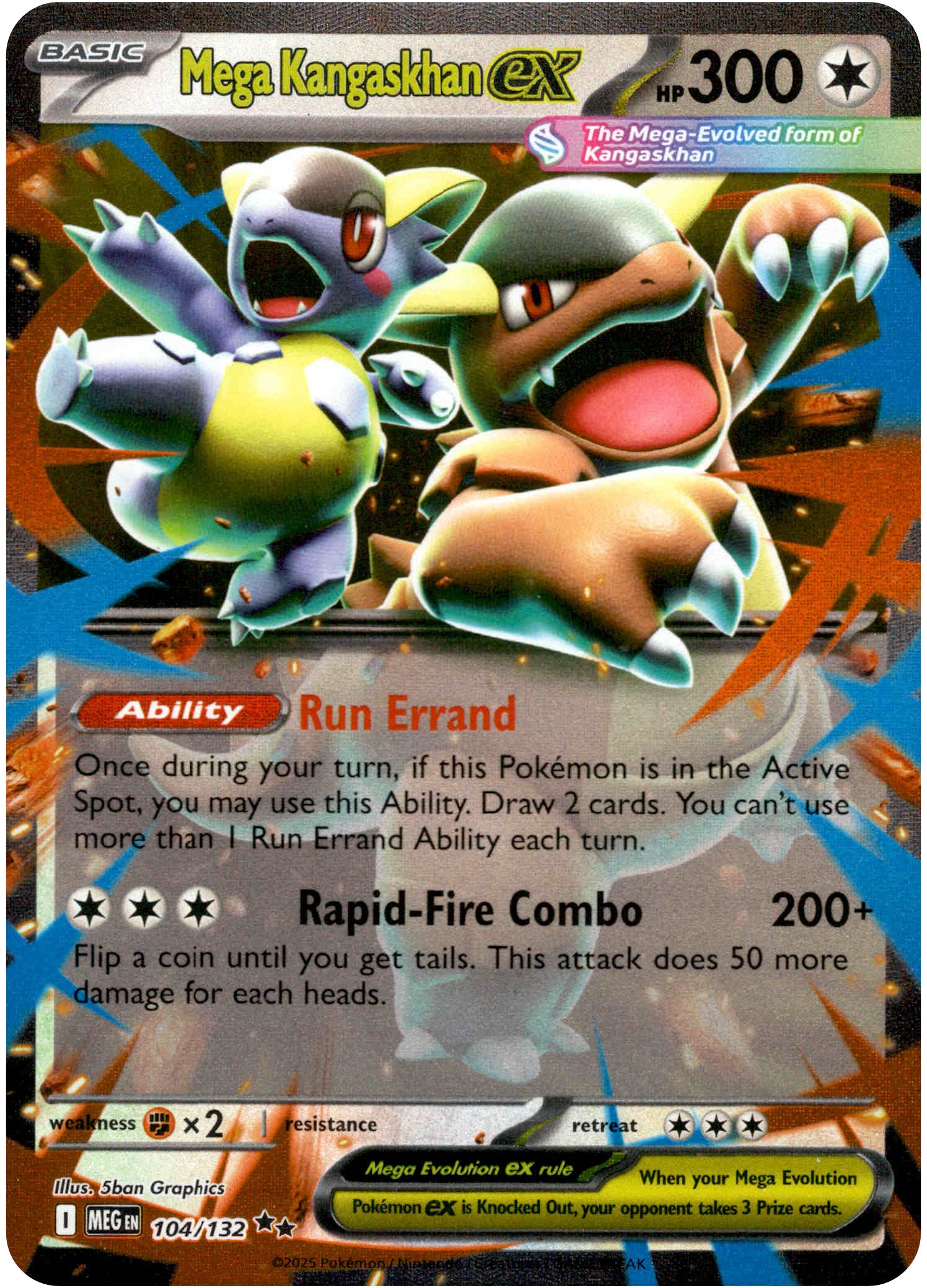 Mega Kangaskhan ex - 104/132 - Mega Evolution - Holo