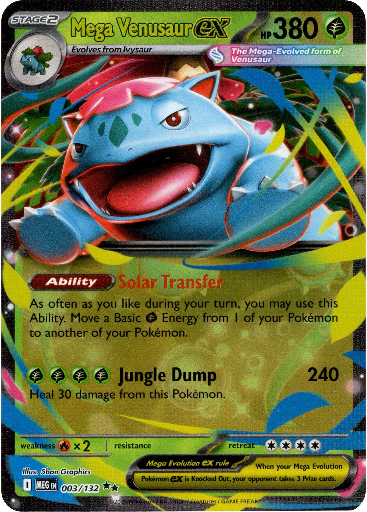 Mega Venusaur ex - 003/132 - Mega Evolution - Holo