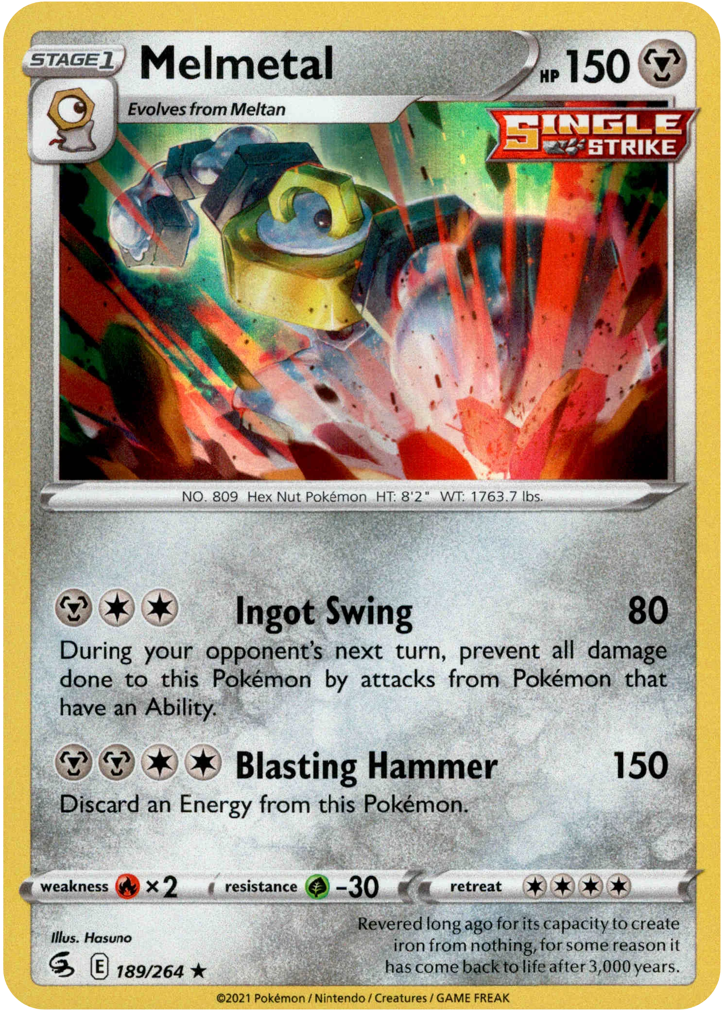 Melmetal - 189/264 - Fusion Strike - Holo