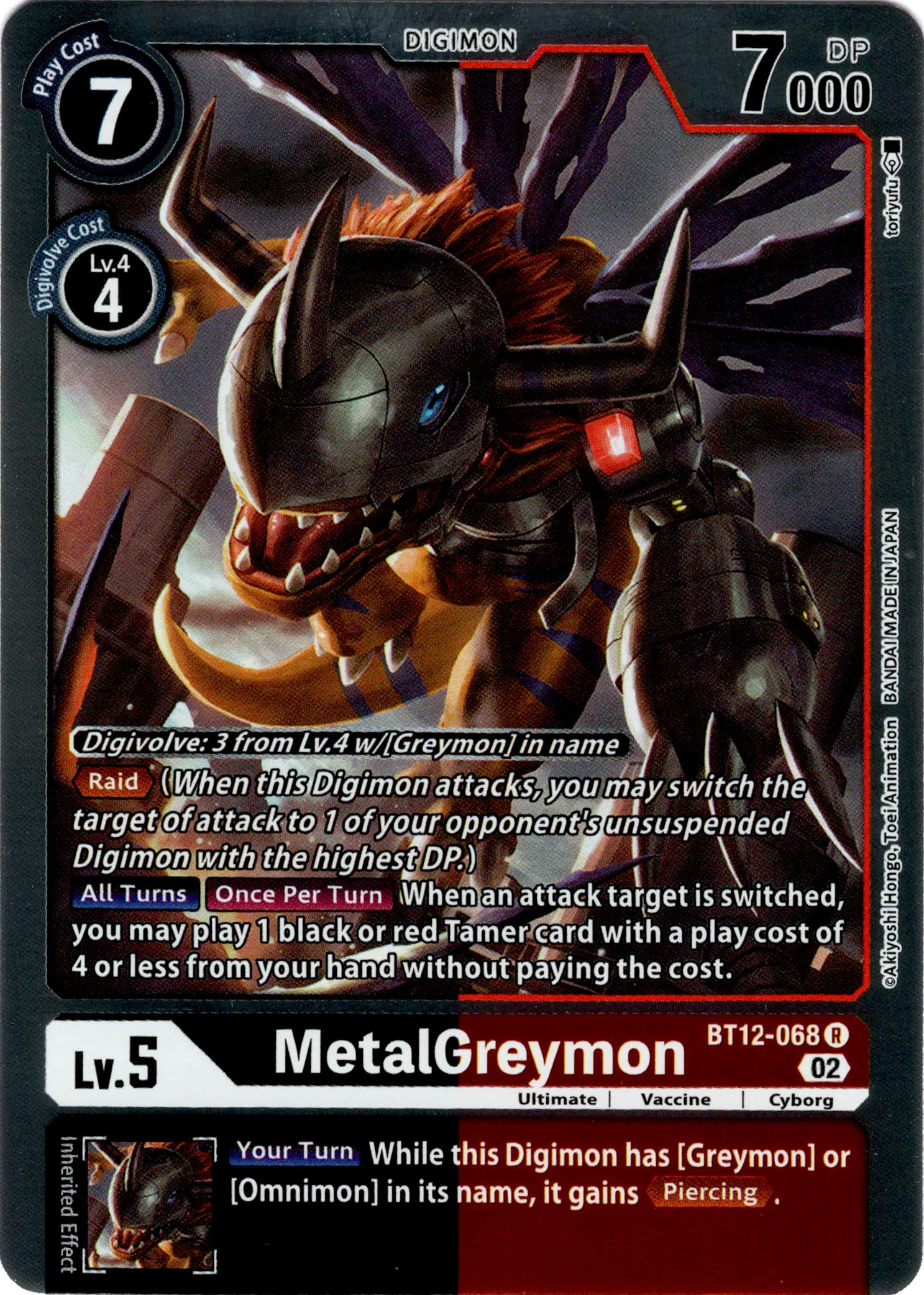 MetalGreymon - BT12-068 R - Across Time - Foil