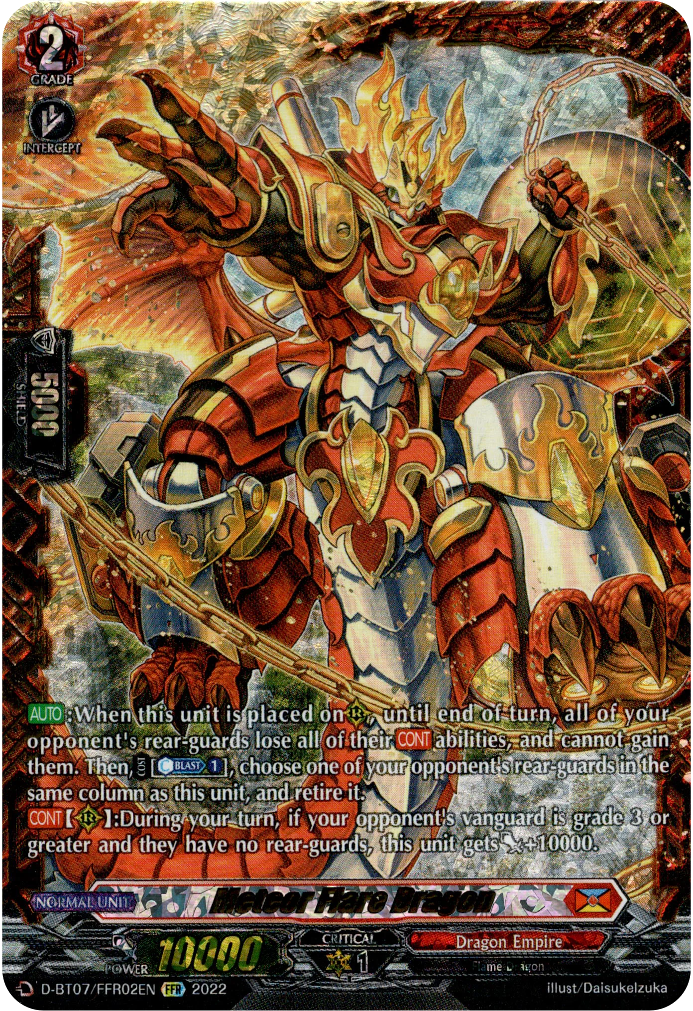 Meteor Flare Dragon - D-BT07/FFR02EN - Raging Flames Against Emerald Storm