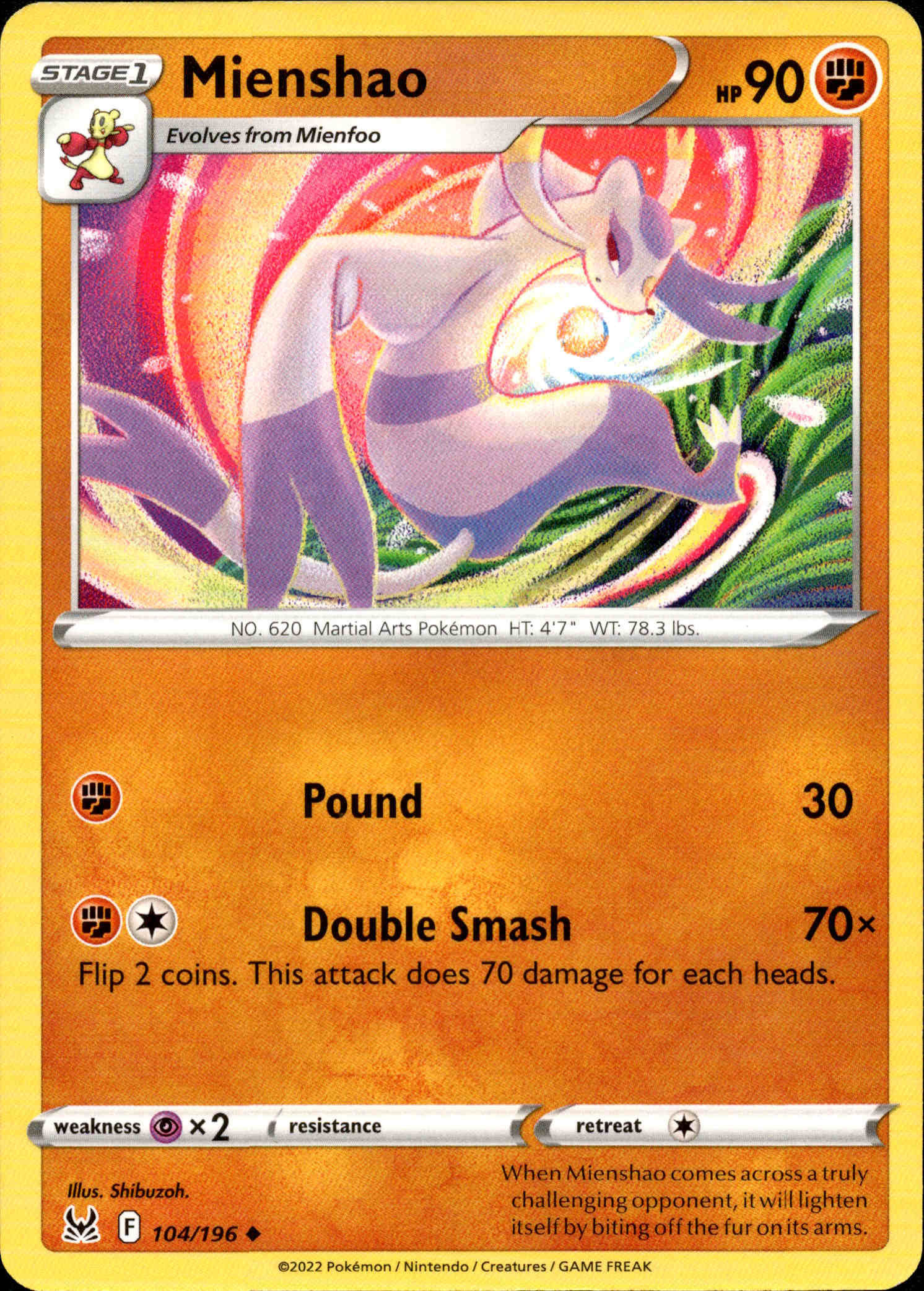 Mienshao - 104/196 - Lost Origin