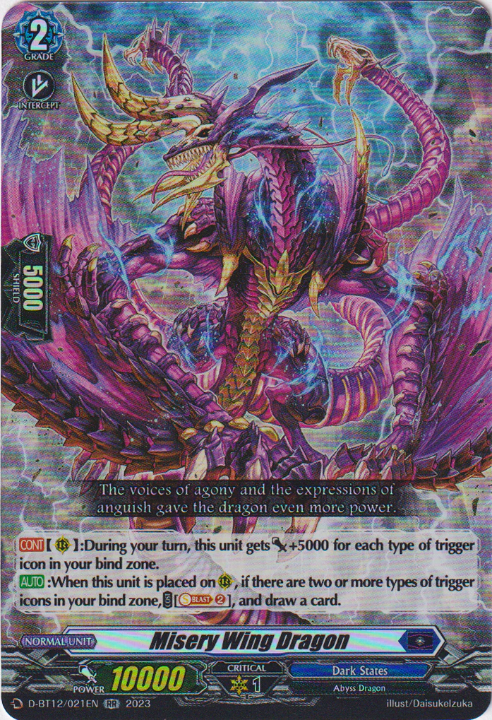 Misery Wing Dragon - D-BT12/021EN - Evenfall Onslaught