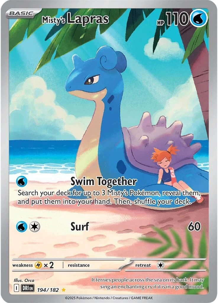 Misty's Lapras - 194/182 - Destined Rivals - Holo