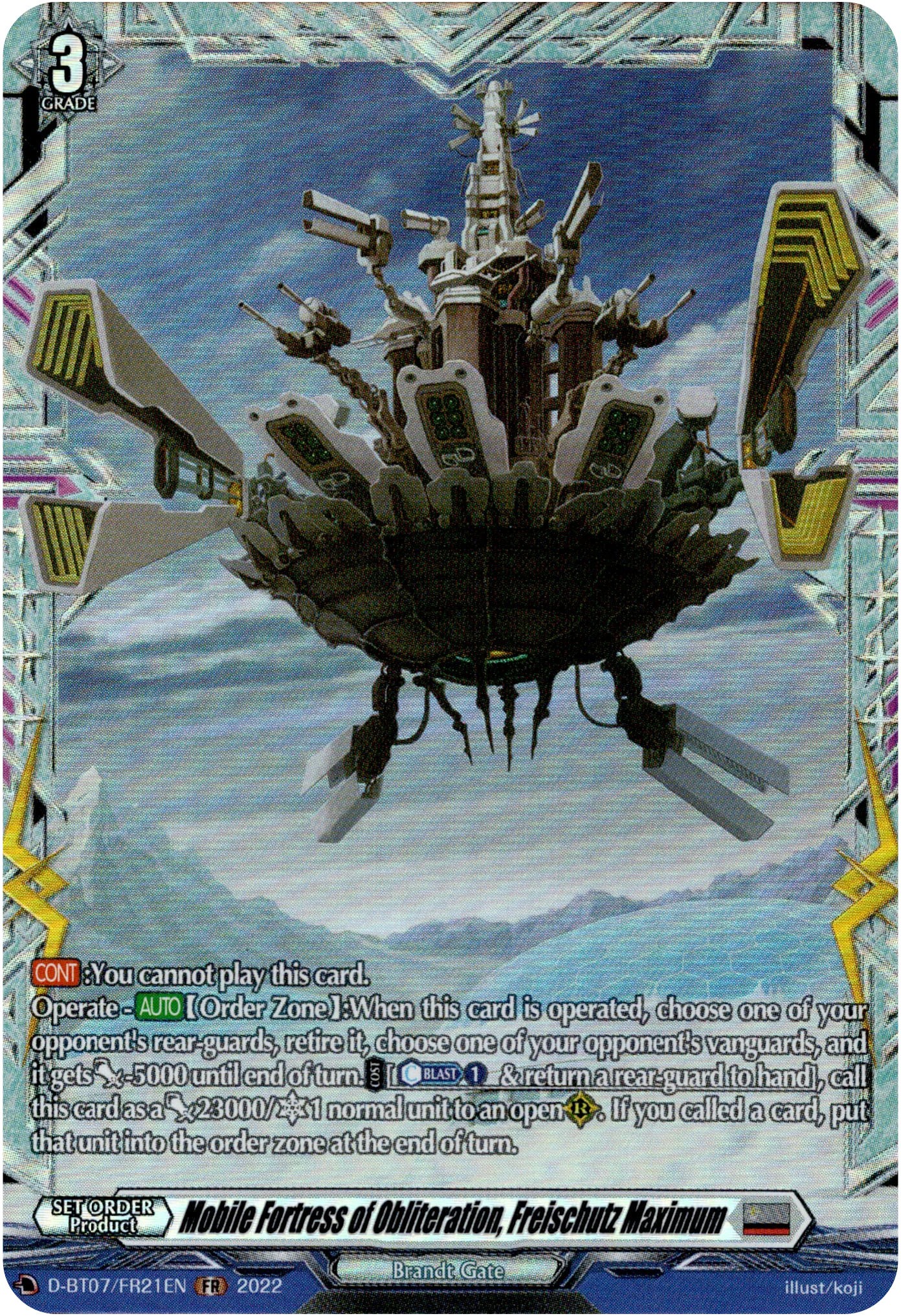 Mobile Fortress of Obliteration, Freischutz Maximum - D-BT07/FR21EN - Raging Flames Against Emerald Storm
