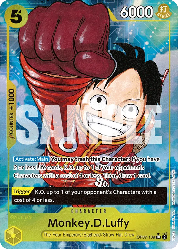 Monkey.D.Luffy Alternate Art - OP07-109SR - 500 years in the Future - Foil