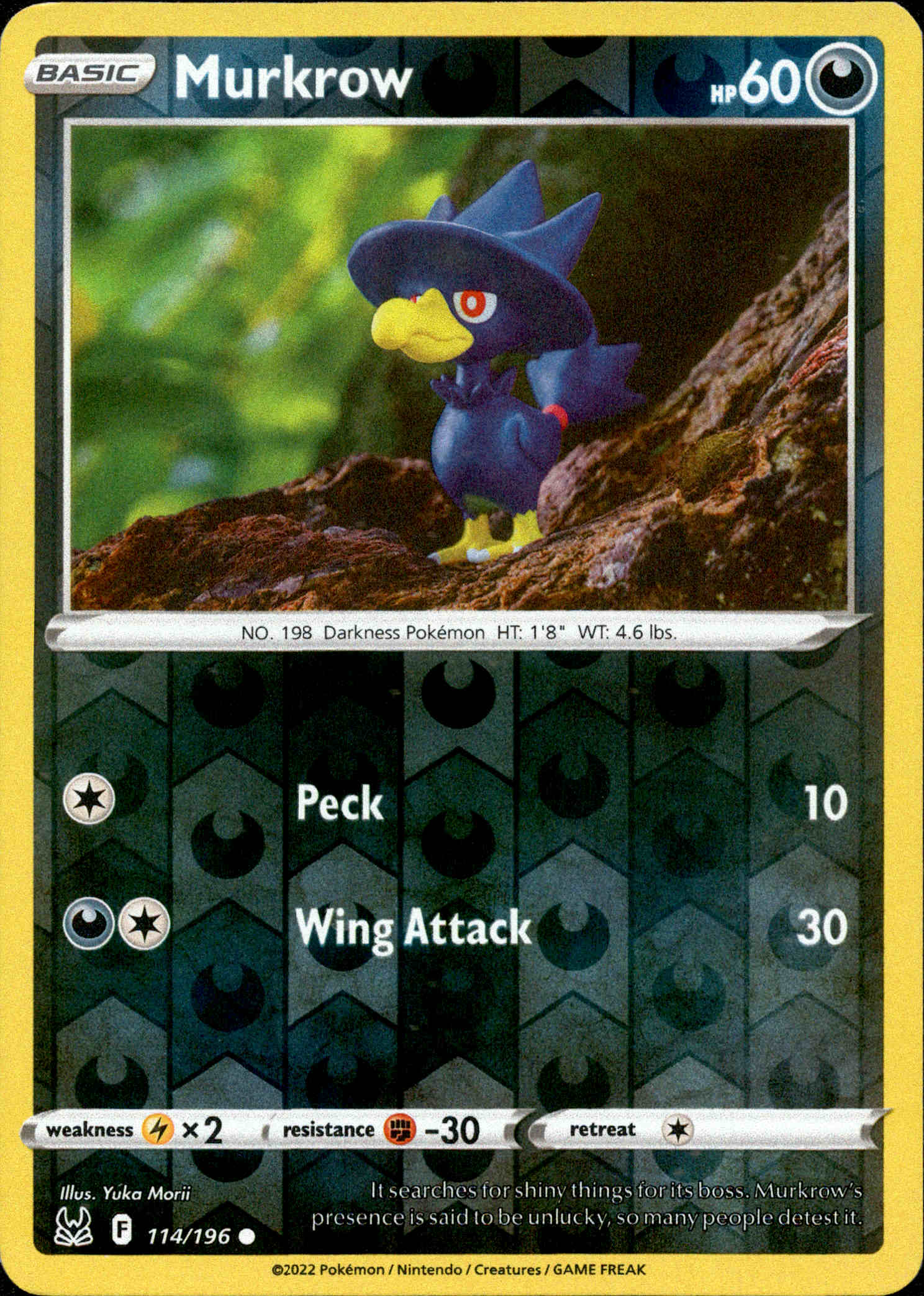 Murkrow - 114/196 - Lost Origin - Reverse Holo