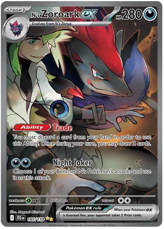 N's Zoroark ex - 185/159 - Journey Together - Holo
