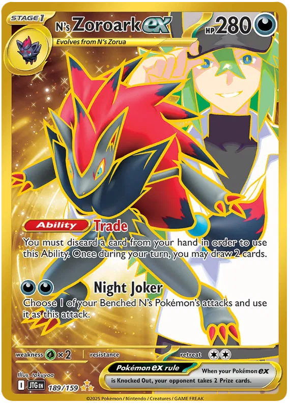 N's Zoroark ex - 189/159 - Journey Together - Holo