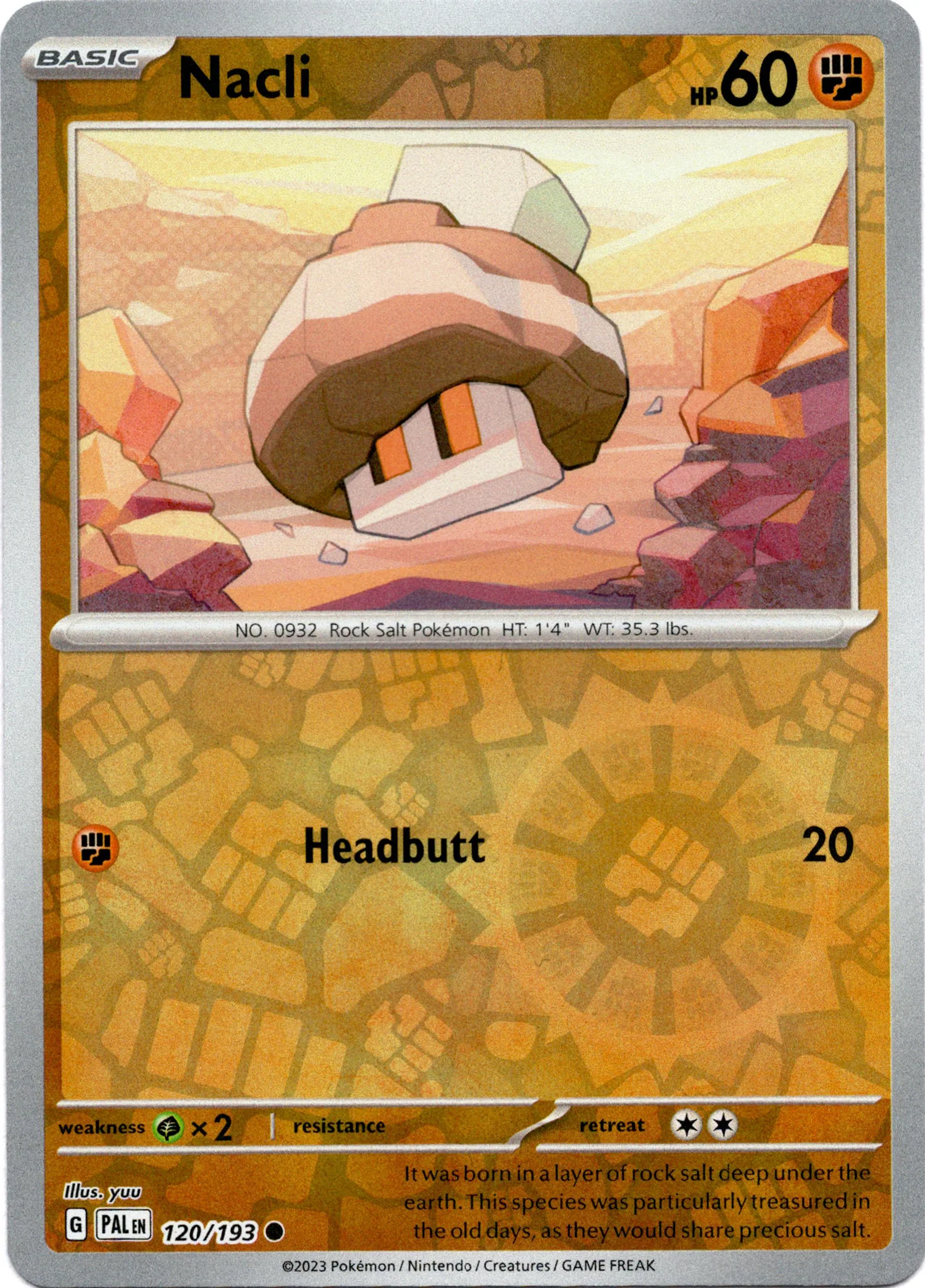Nacli - 120/193 - Paldea Evolved - Reverse Holo