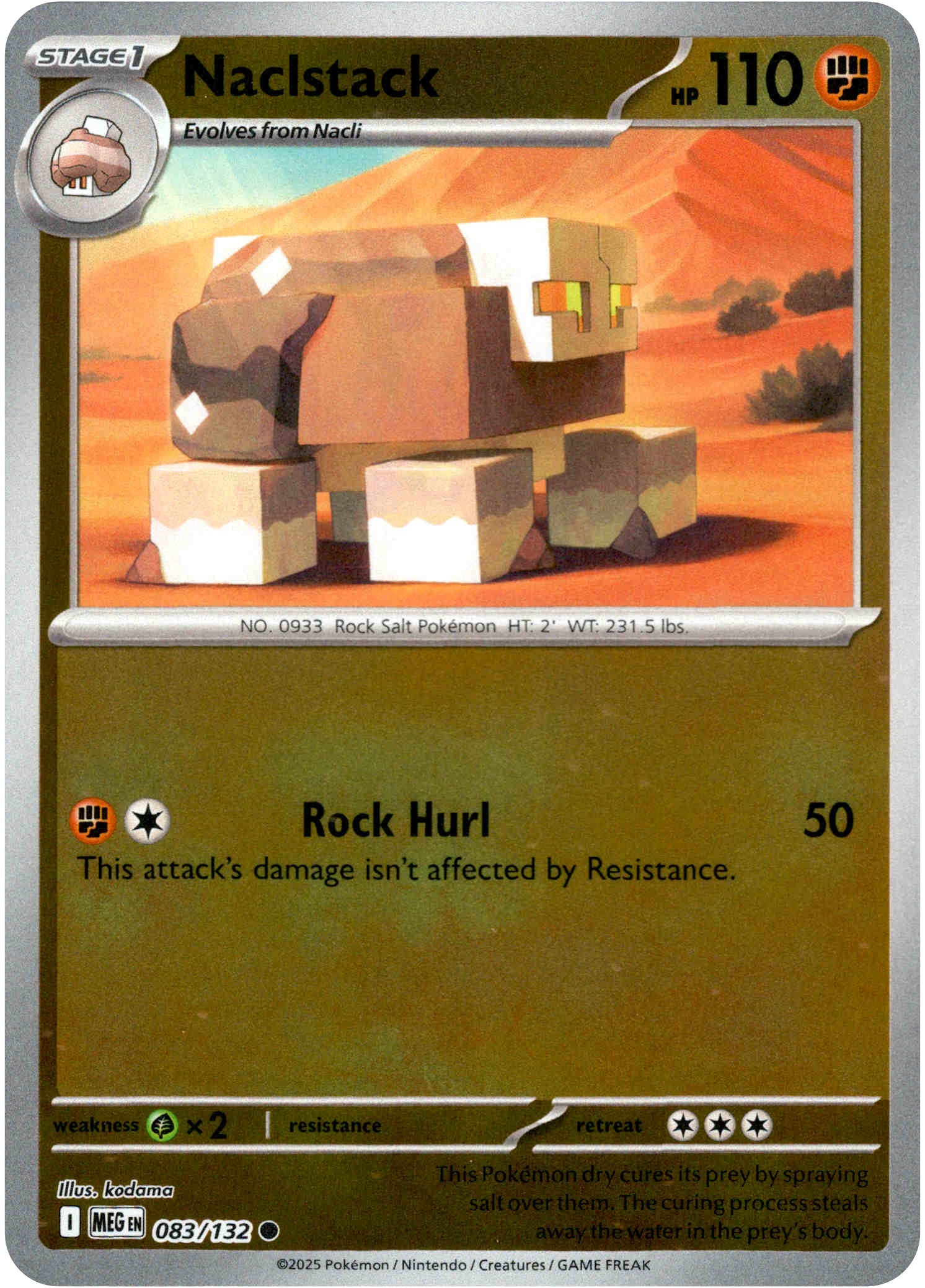 Naclstack - 083/132 - Mega Evolution - Reverse Holo