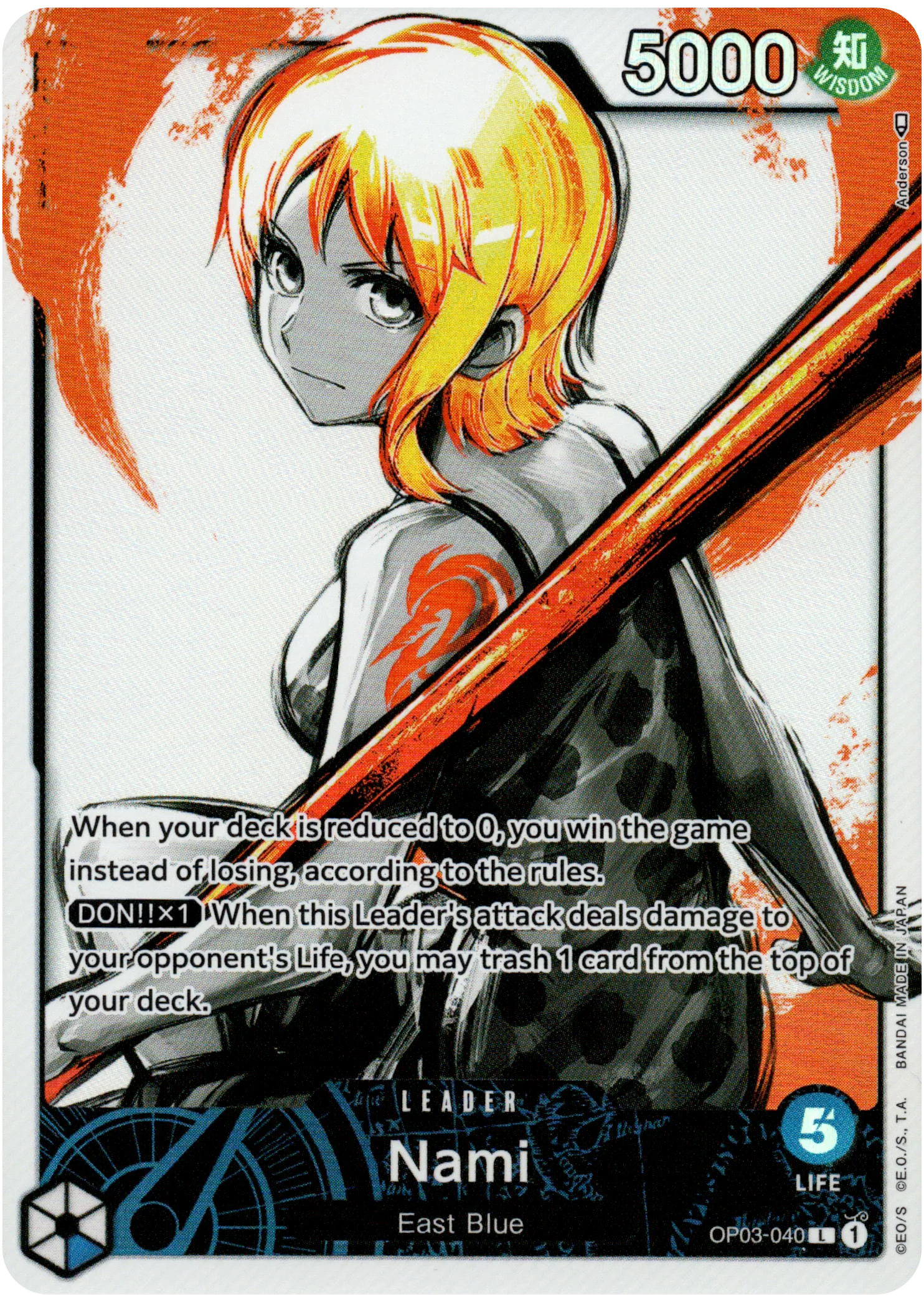 Nami Alternate Art - OP03-040 L - Pillars of Strength - Foil