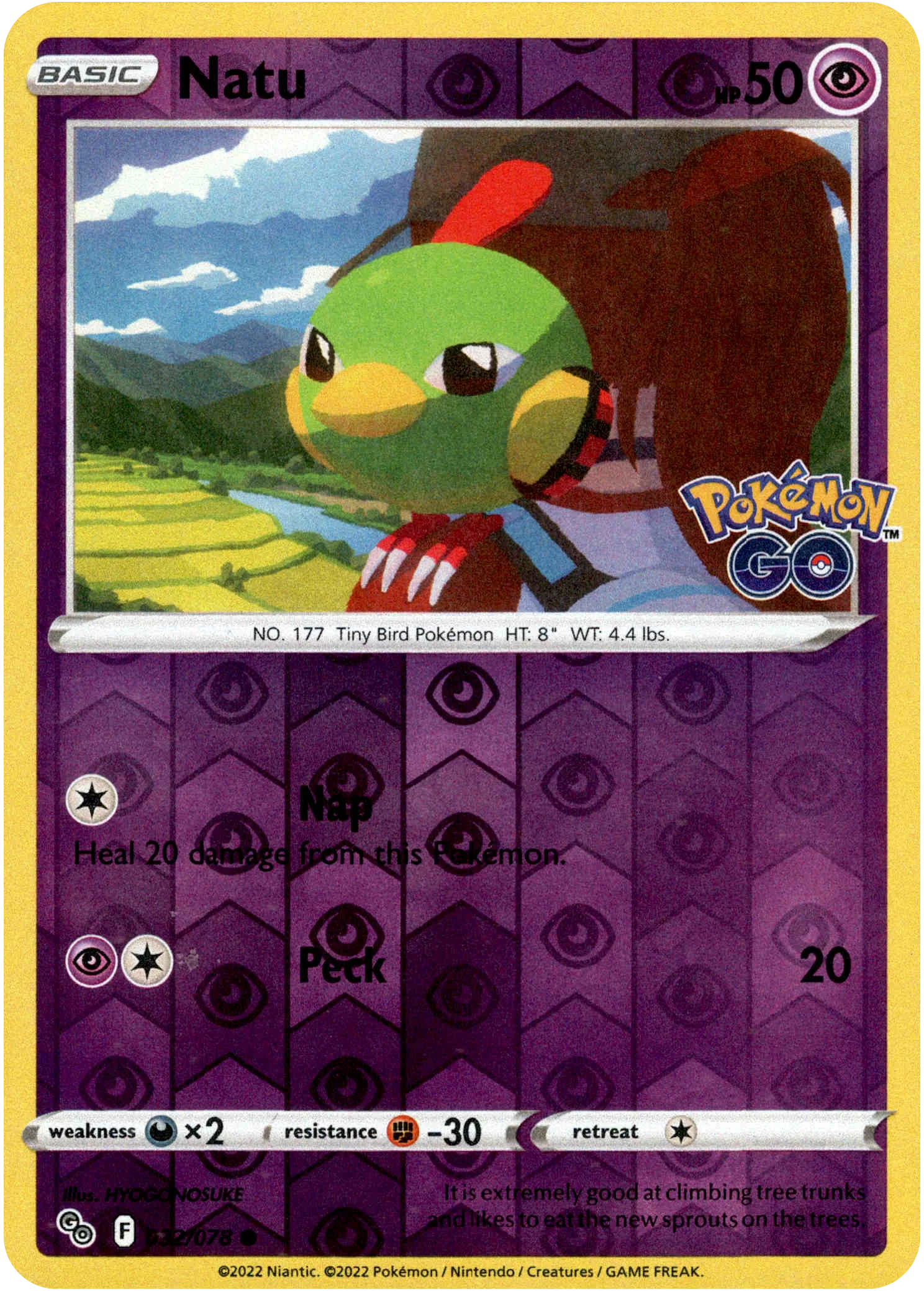 Natu - 032/078 - Pokemon Go - Reverse Holo