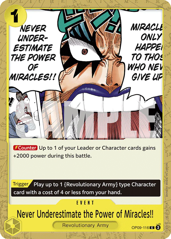 Never Underestimate the Power of Miracles!! - OP09-116 C - Emperors in the New World
