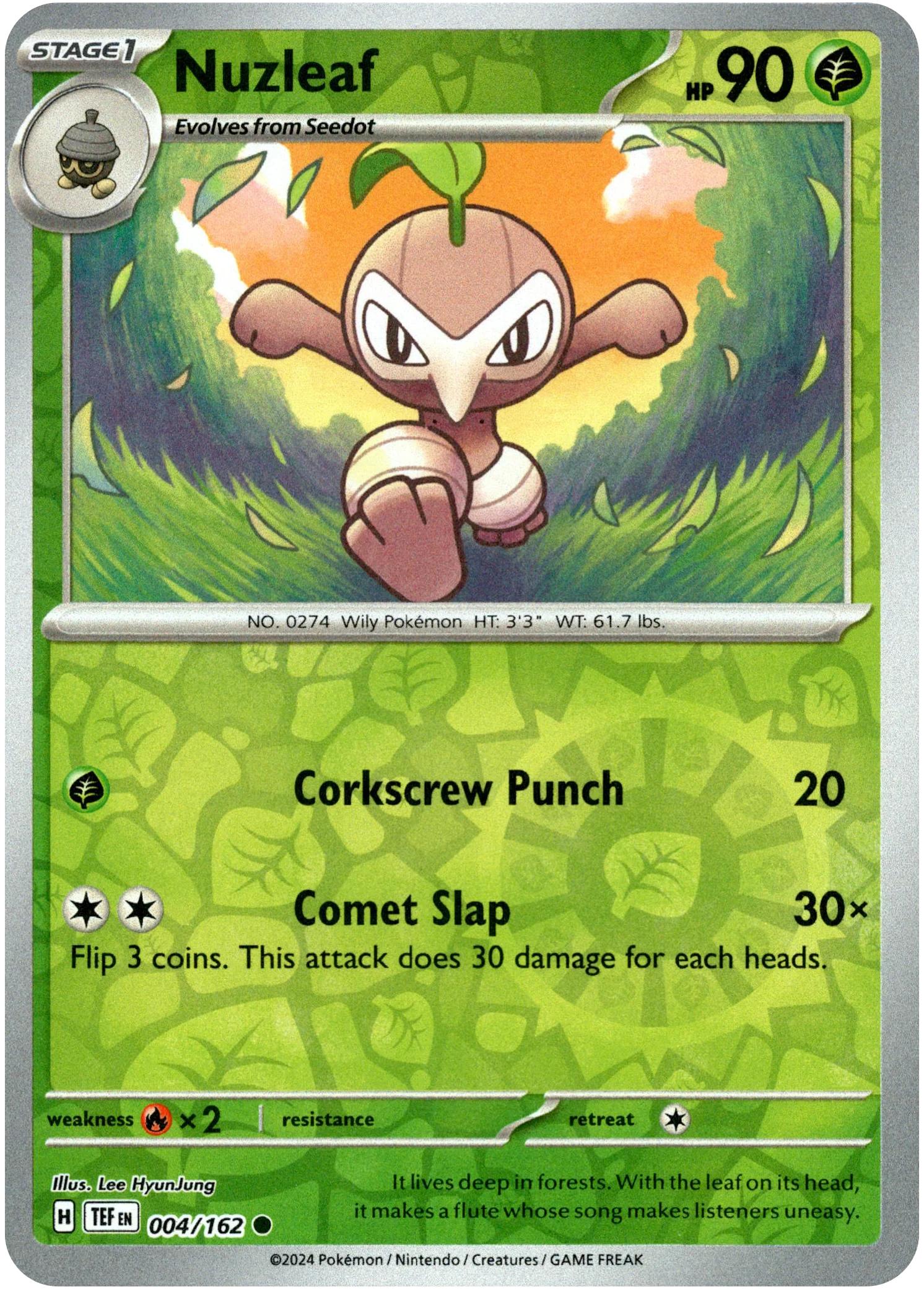 Nuzleaf - 004/162 - Temporal Forces - Reverse Holo