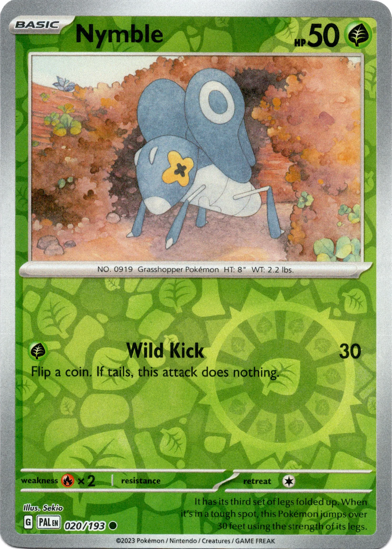 Nymble - 020/193 - Paldea Evolved - Reverse Holo