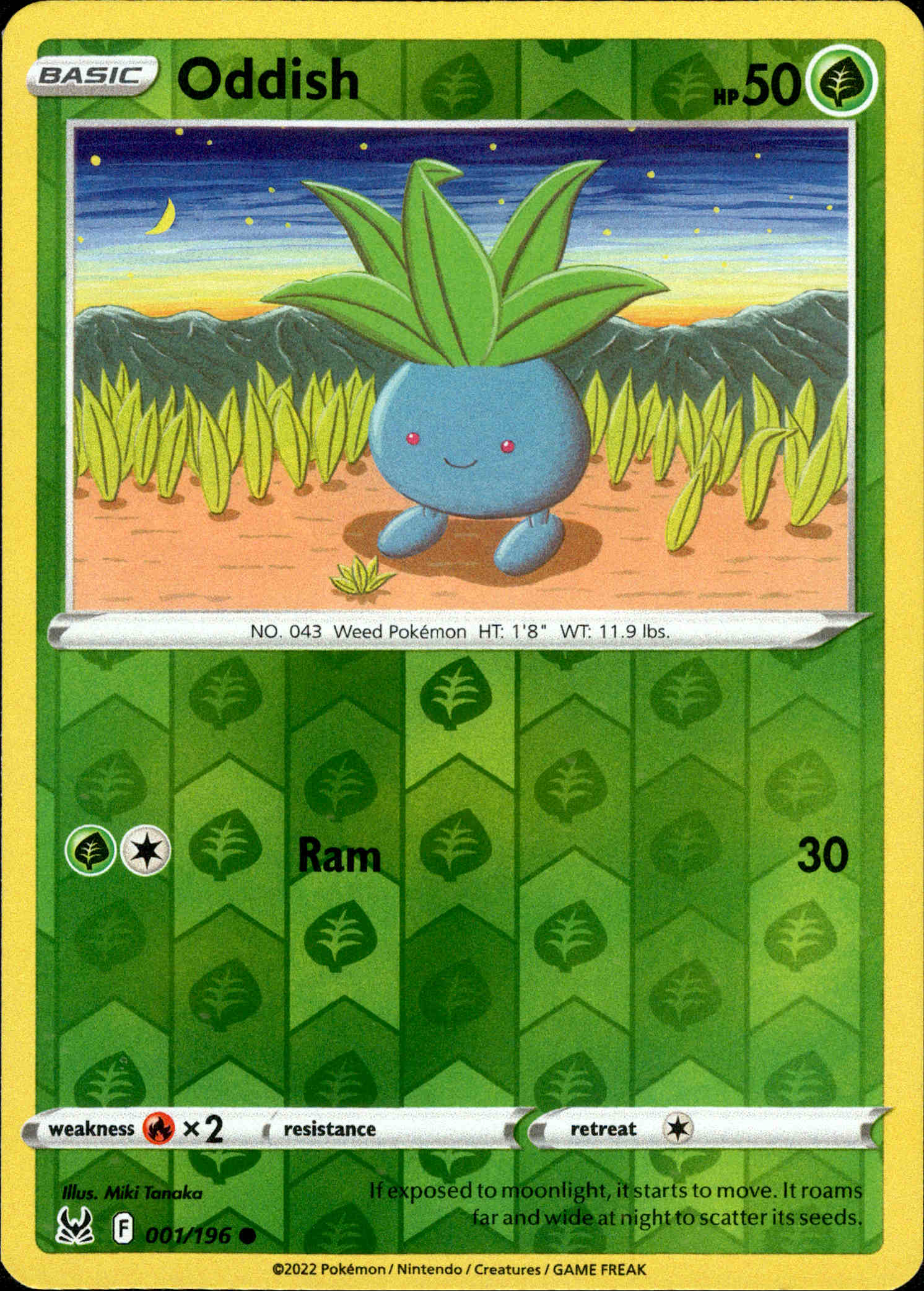 Oddish - 001/196 - Lost Origin - Reverse Holo
