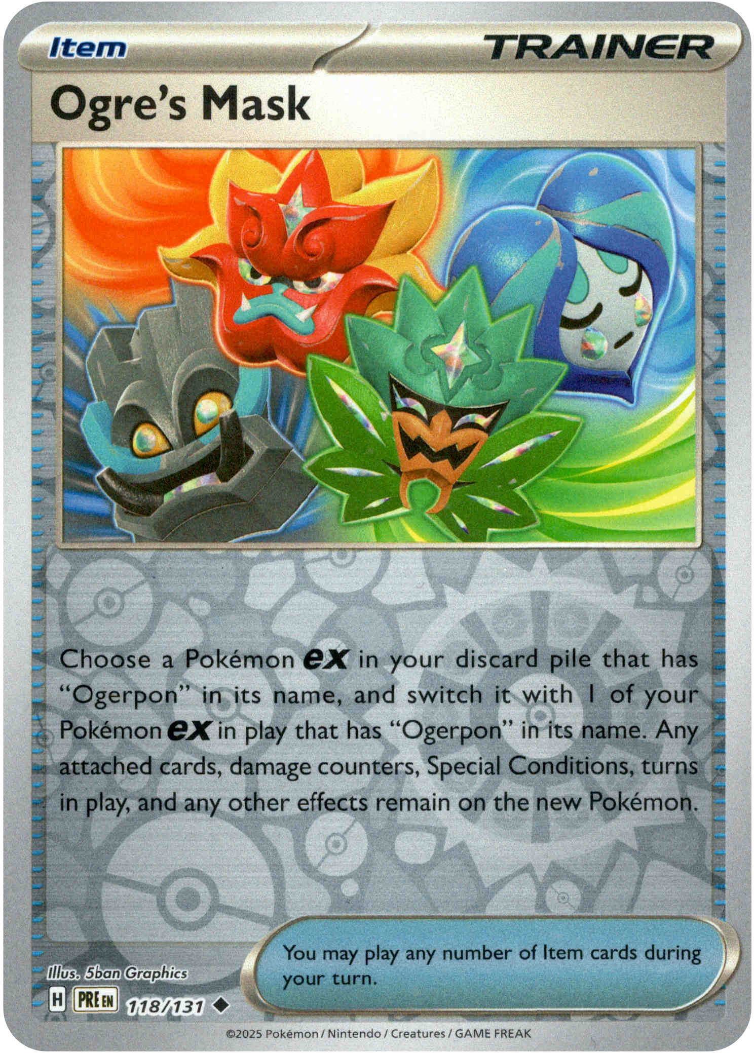 Ogre's Mask - 118/131 - Prismatic Evolutions - Reverse Holo