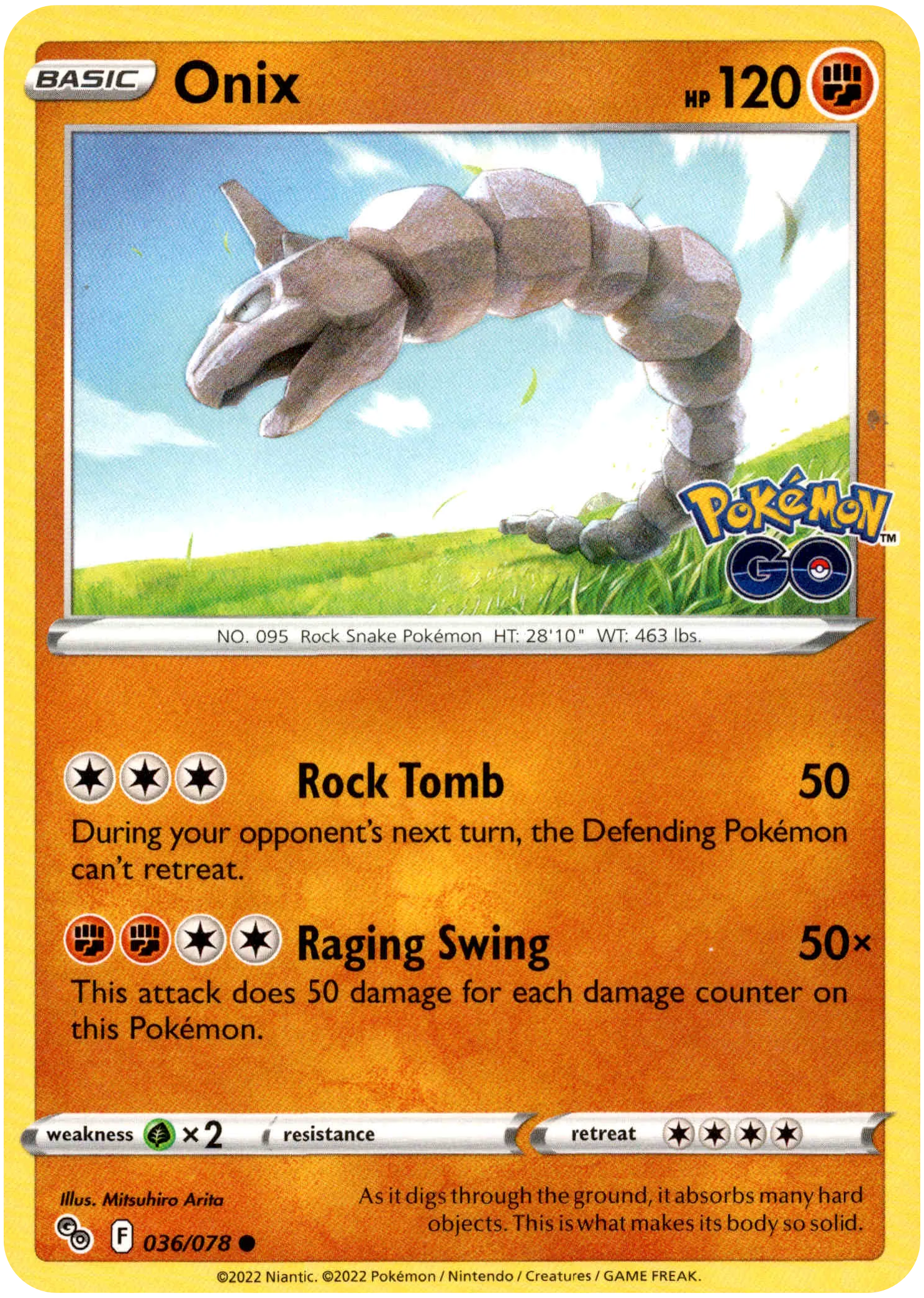 Onix - 036/078 - Pokemon Go