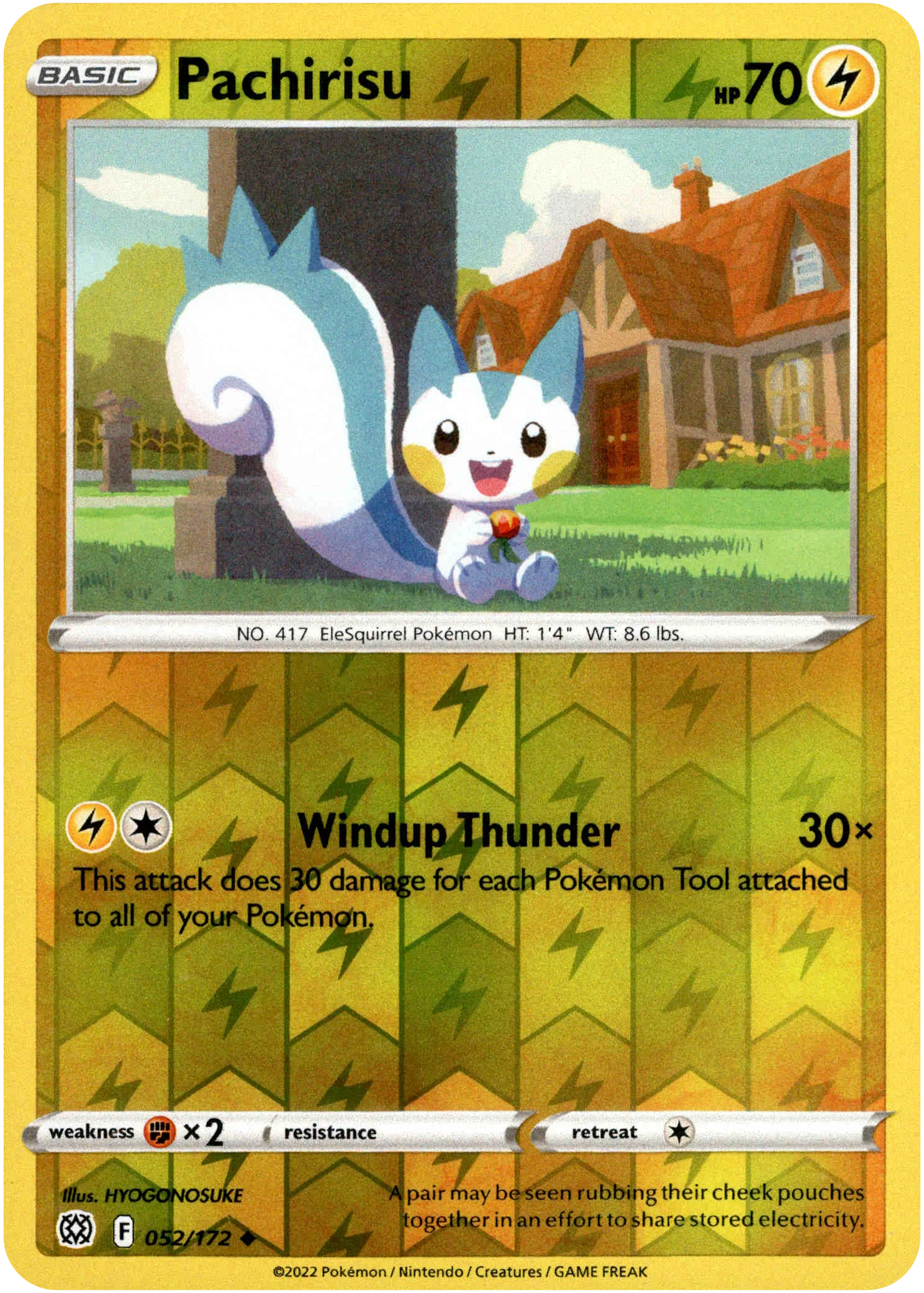 Pachirisu - 052/172 - Brilliant Stars - Reverse Holo
