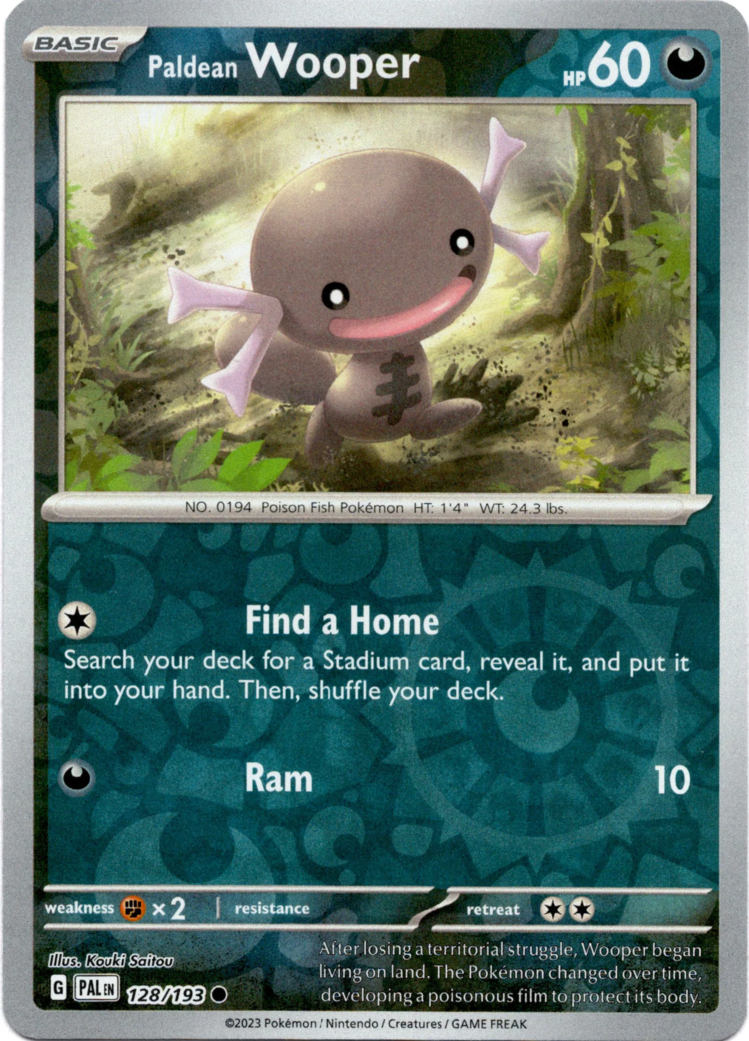 Paldean Wooper - 128/193 - Paldea Evolved - Reverse Holo