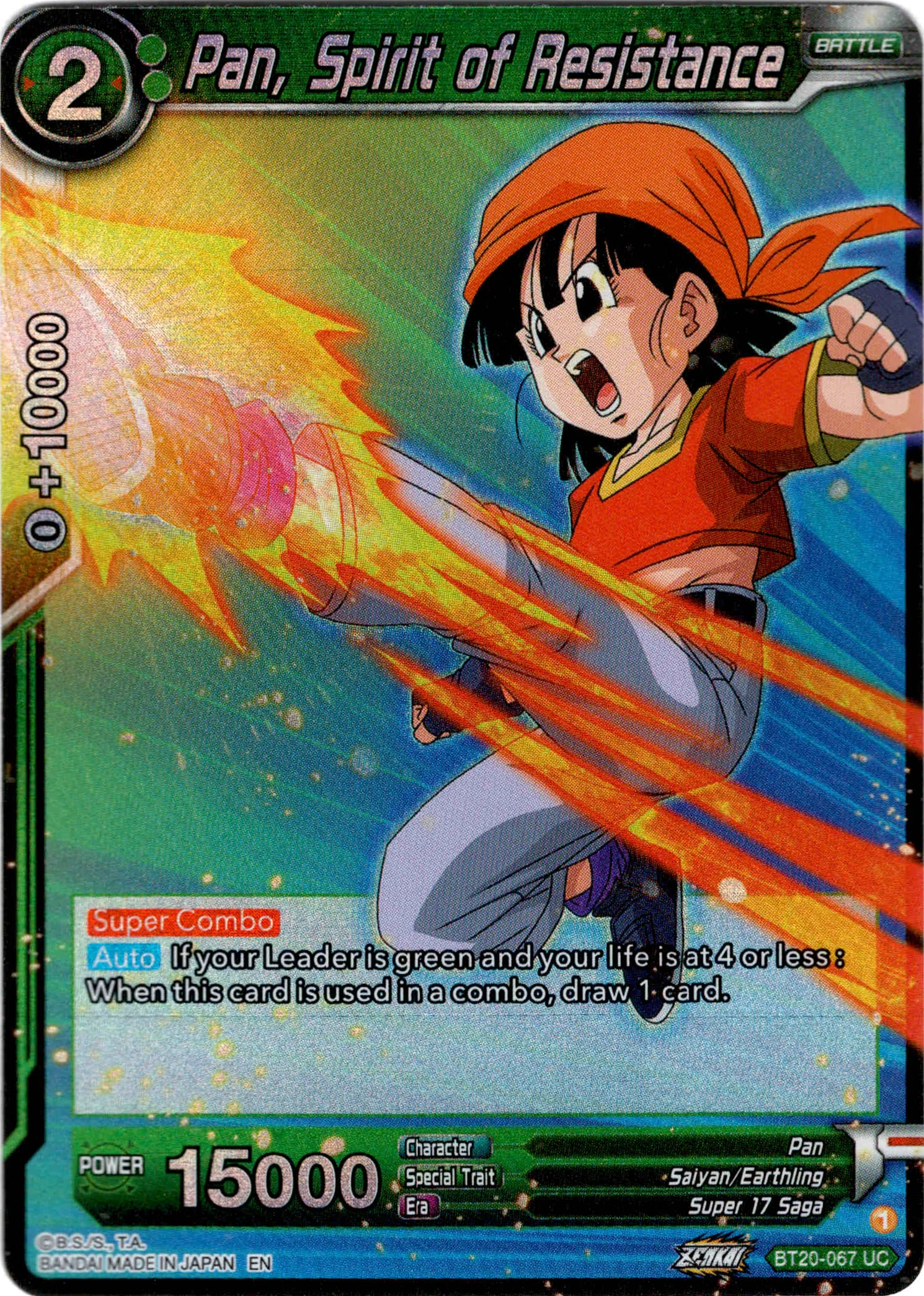 Pan, Spirit of Resistance - BT20-067 UC - Power Absorbed - Foil