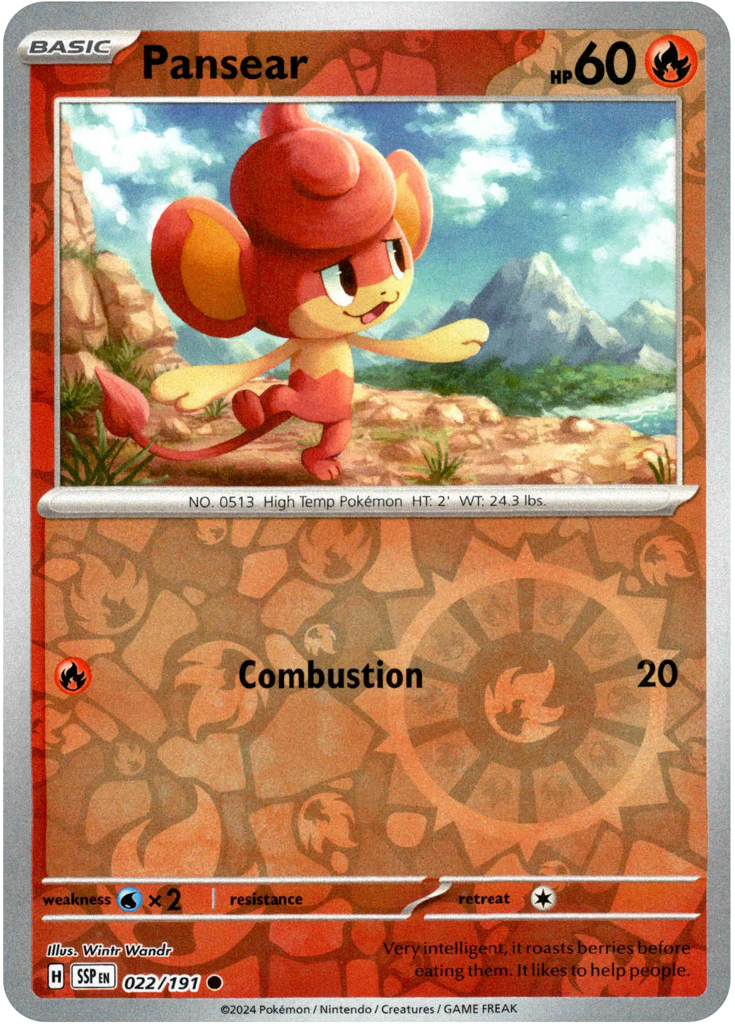 Pansear - 022/191 - Surging Sparks - Reverse Holo