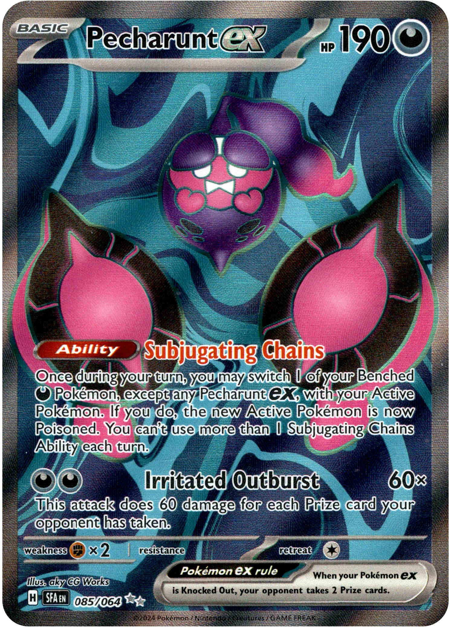 Pecharunt ex - 085/064 - Shrouded Fable - Holo