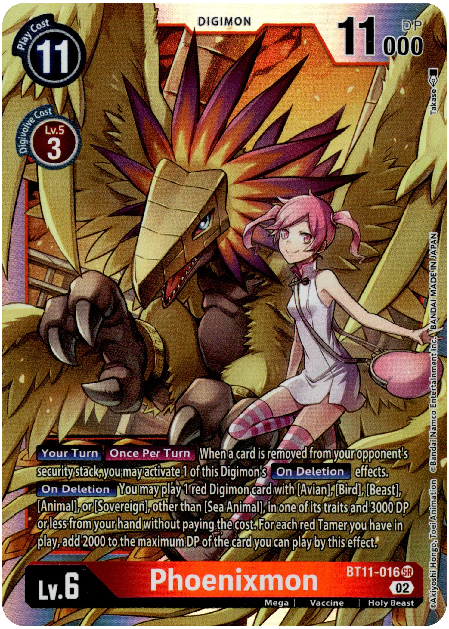 Phoenixmon - BT11-016 SR - Dimensional Phase - Foil