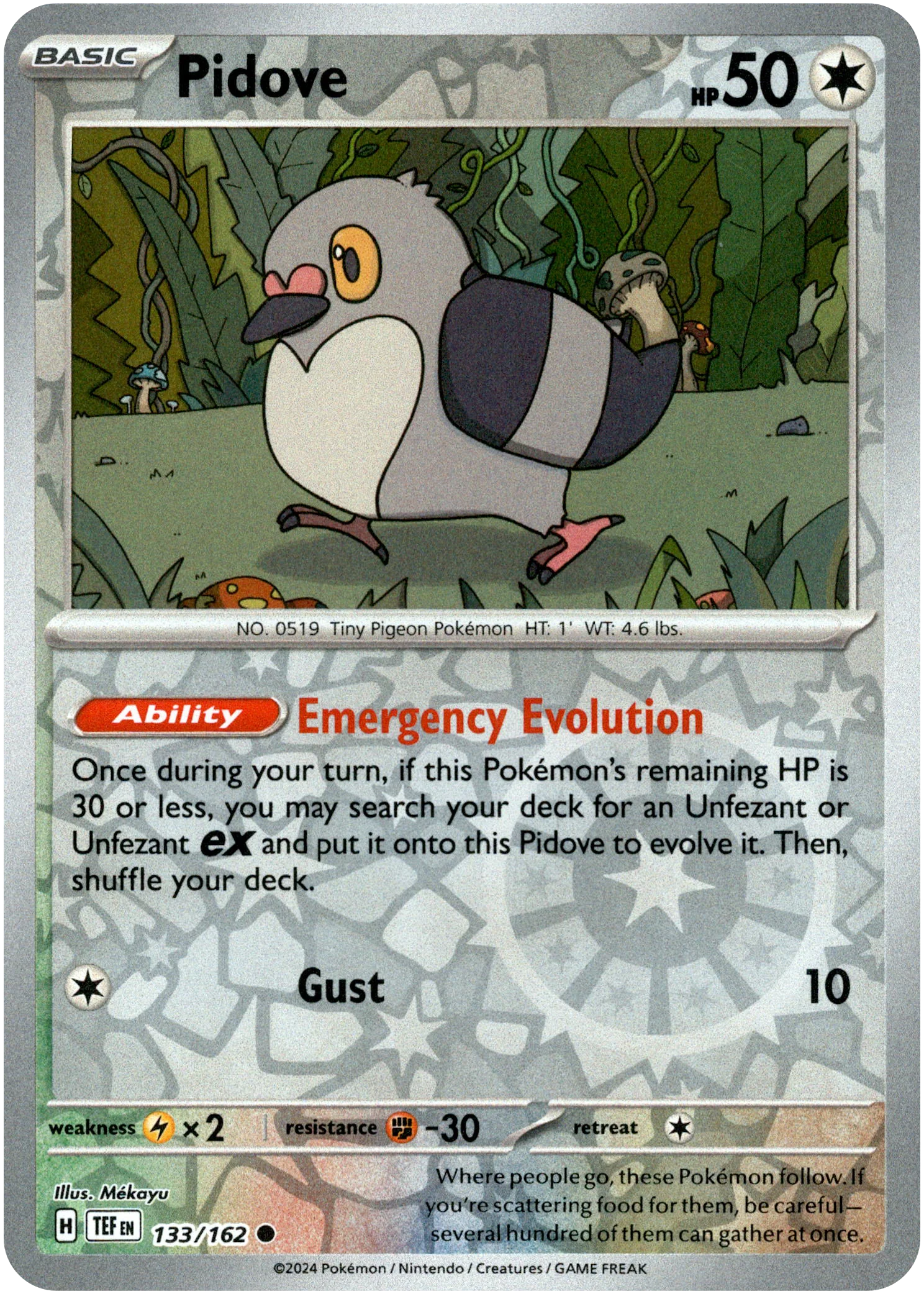 Pidove - 133/162 - Temporal Forces - Reverse Holo