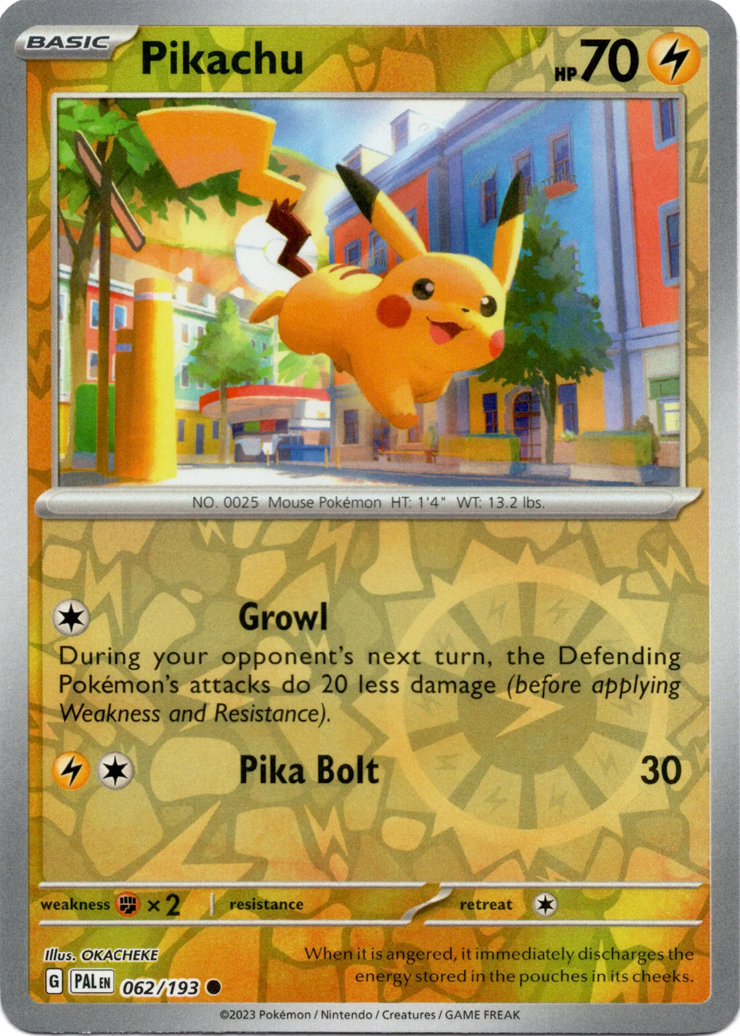 Pikachu - 062/193 - Paldea Evolved - Reverse Holo